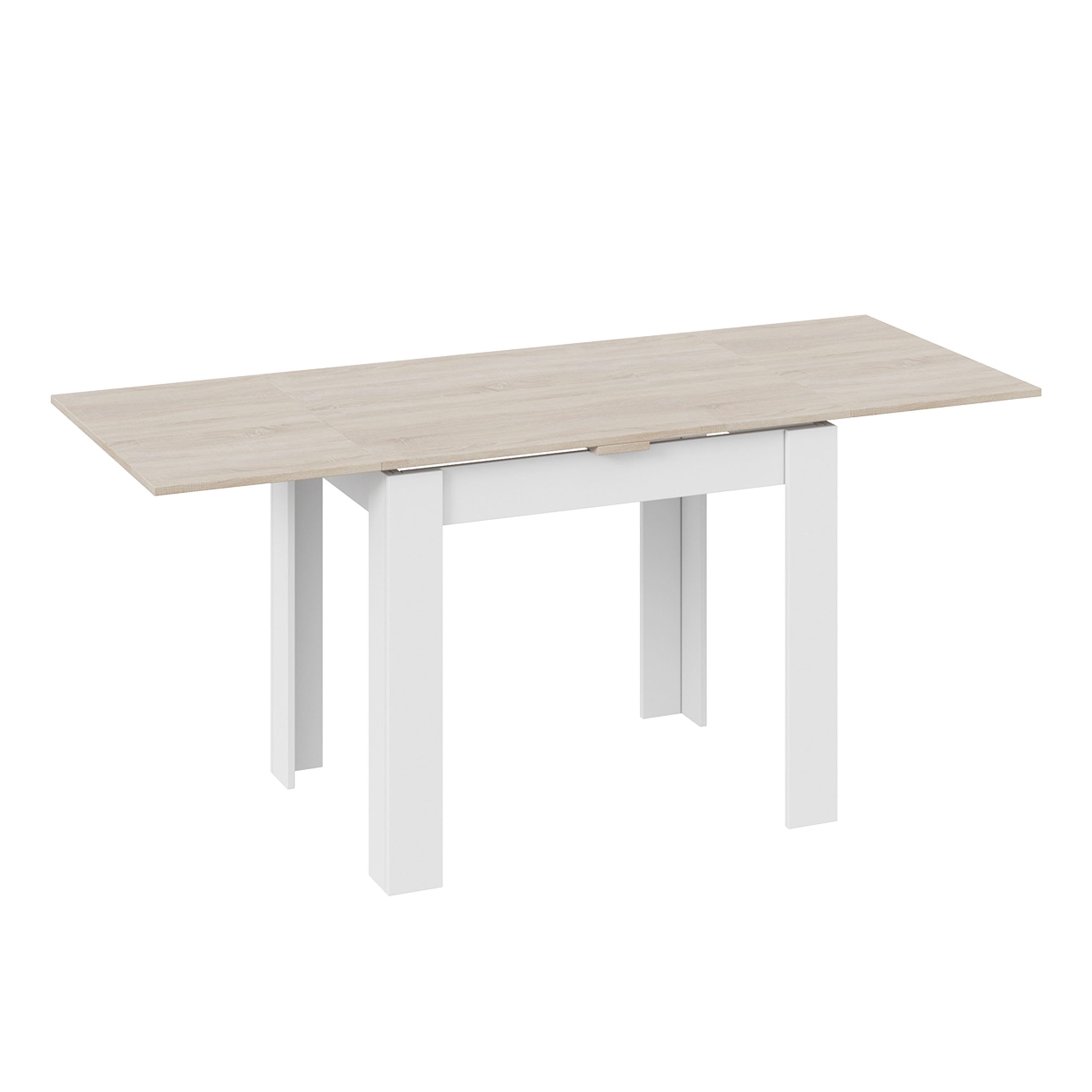 Стол раздвижной ПРОМО Тип 3, 900(1698)*670, дуб сонома светлый/белый