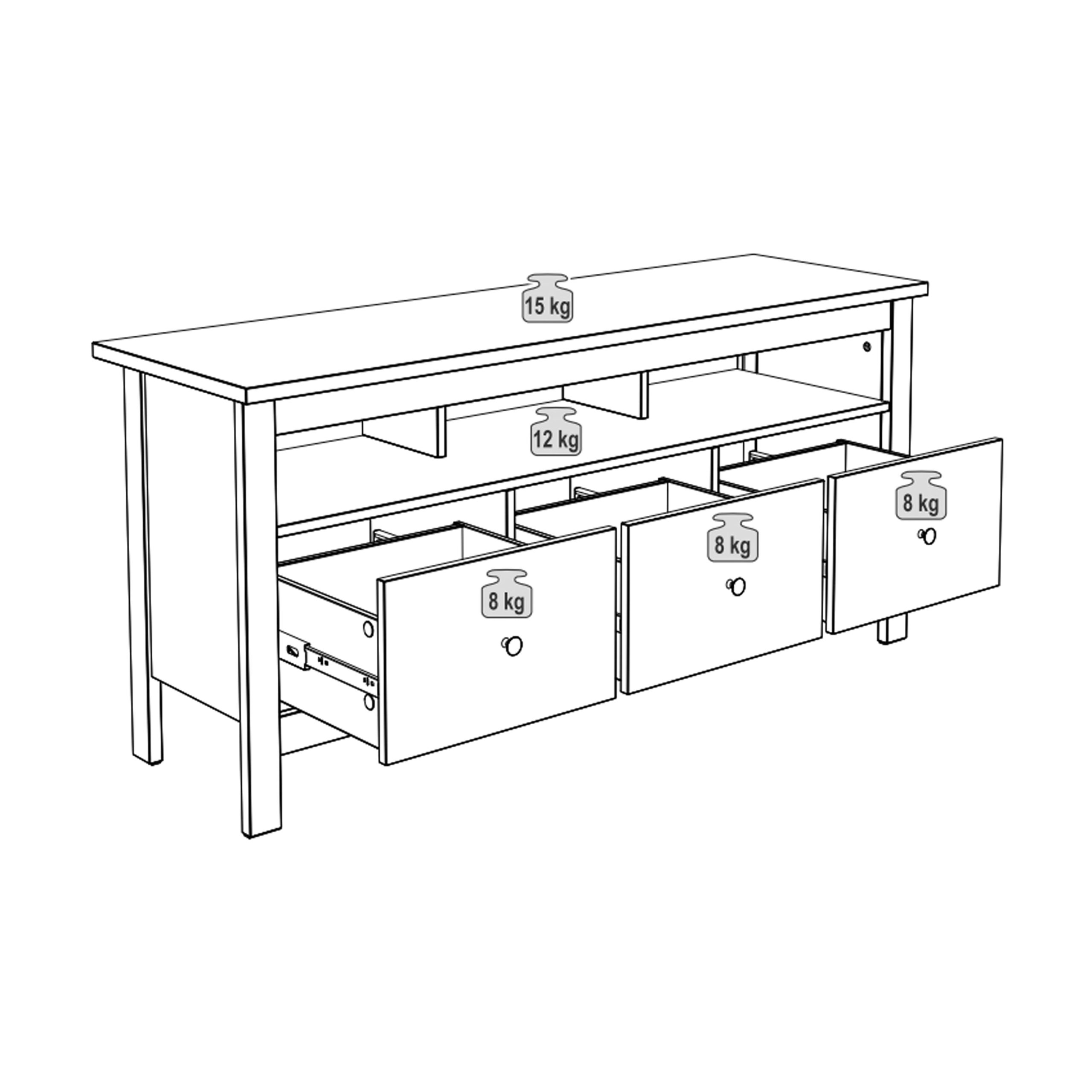 Тумба САГА 3 ящика, серая (2.08.03.090.4 RU)