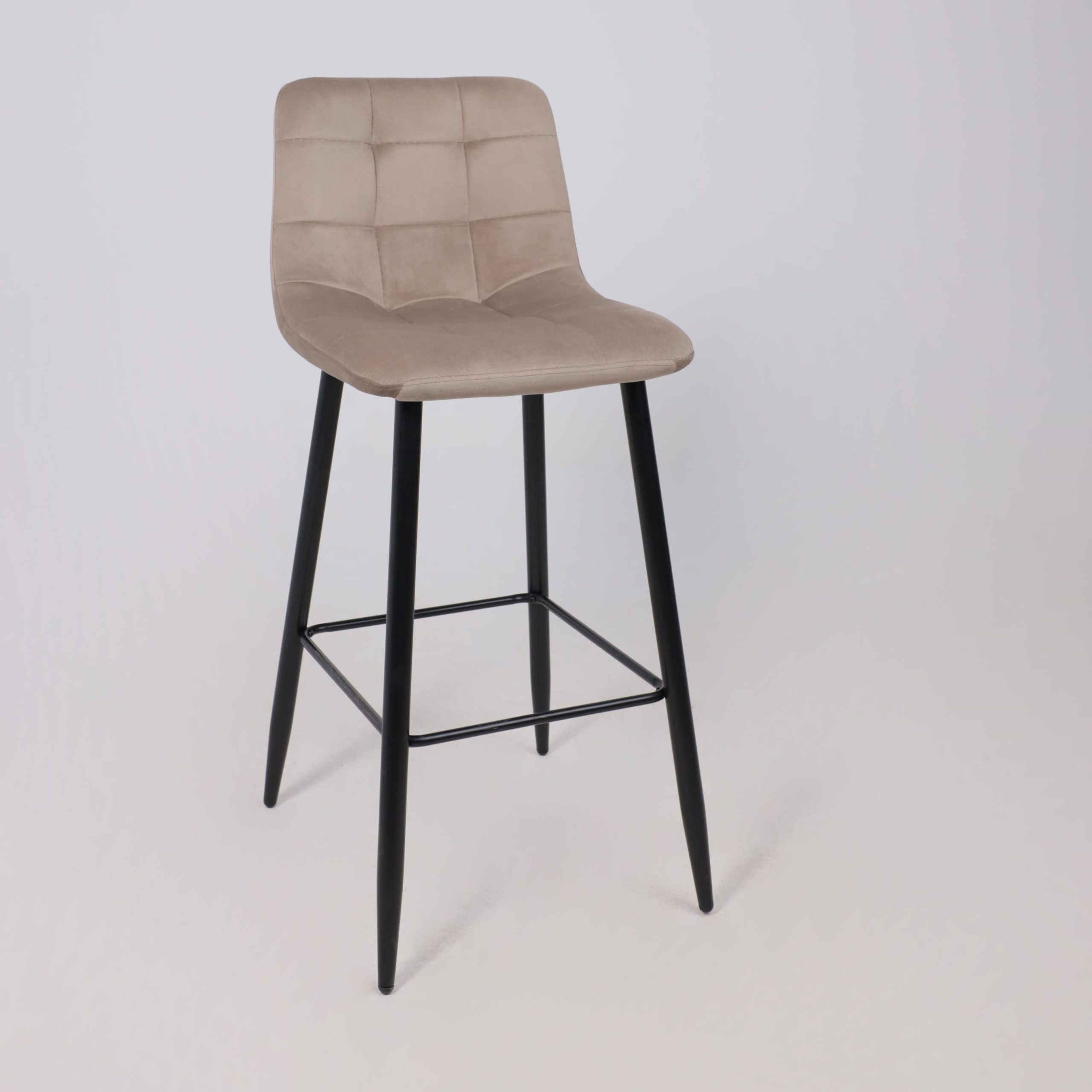 Стул STELLA, барный, бежевый велюр HLR08/черный