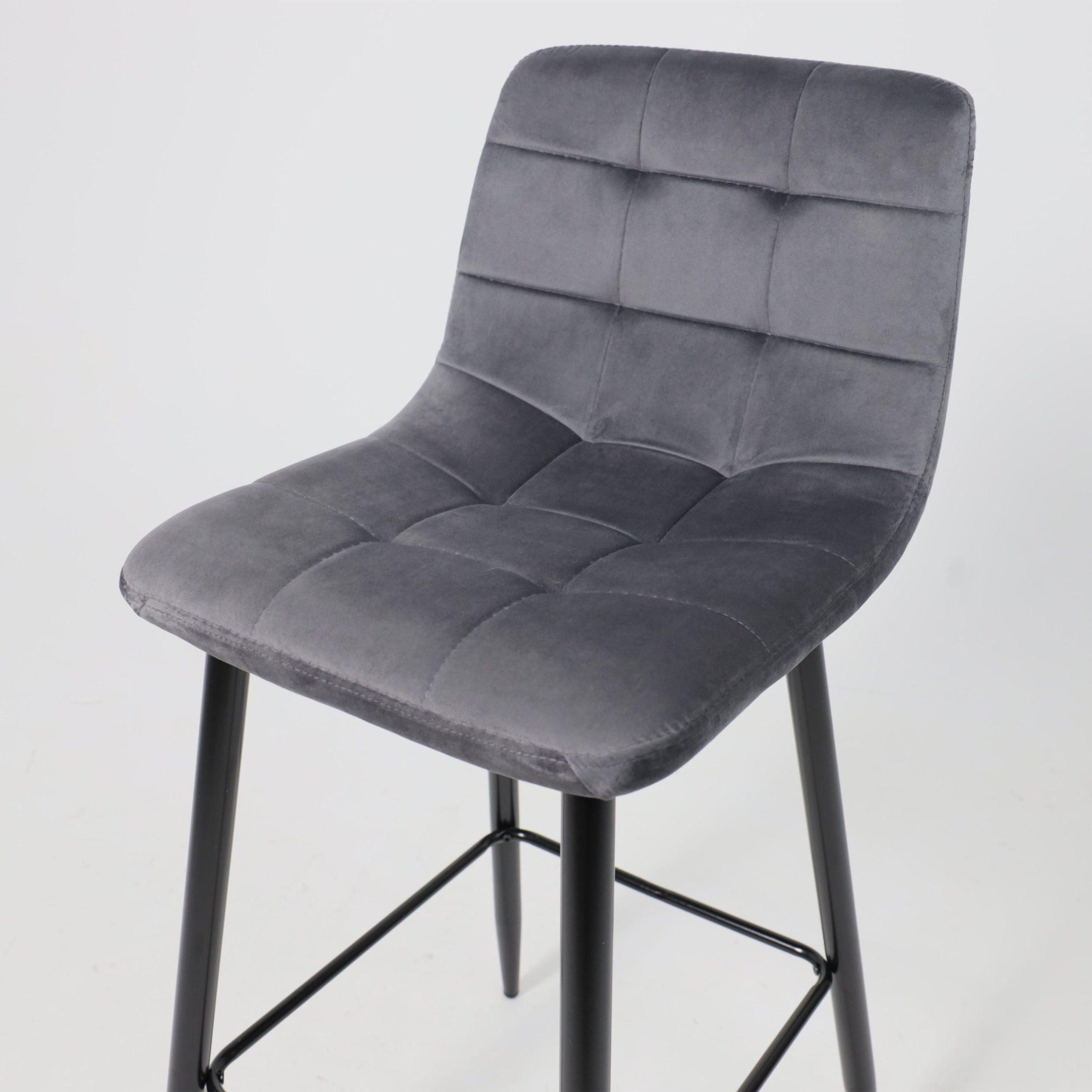 Стул STELLA, барный, серый велюр HLR21/черный