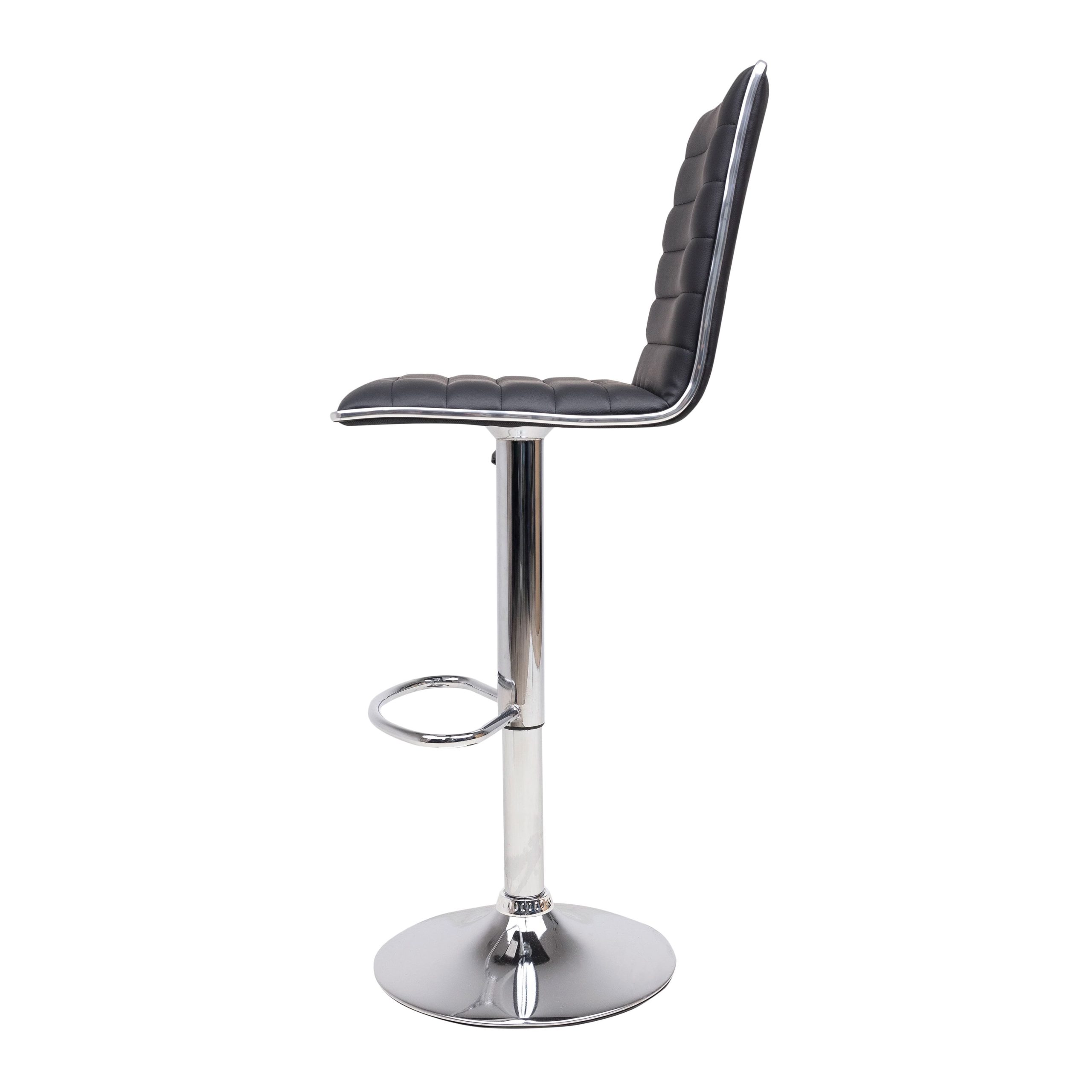 Стул барный DARSY, экокожа, черный/хром