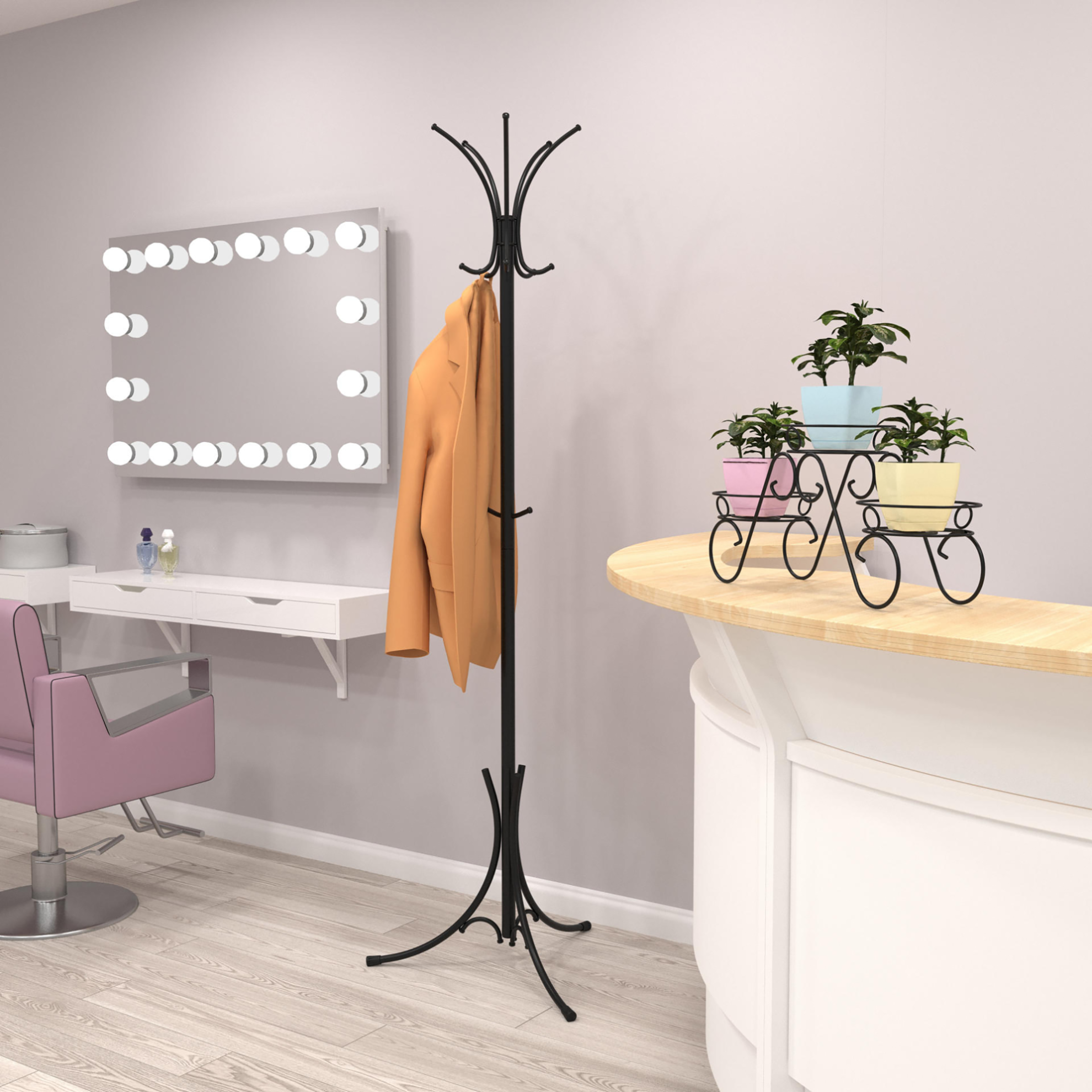 Вешалка-стойка №3 Корона, (черный)