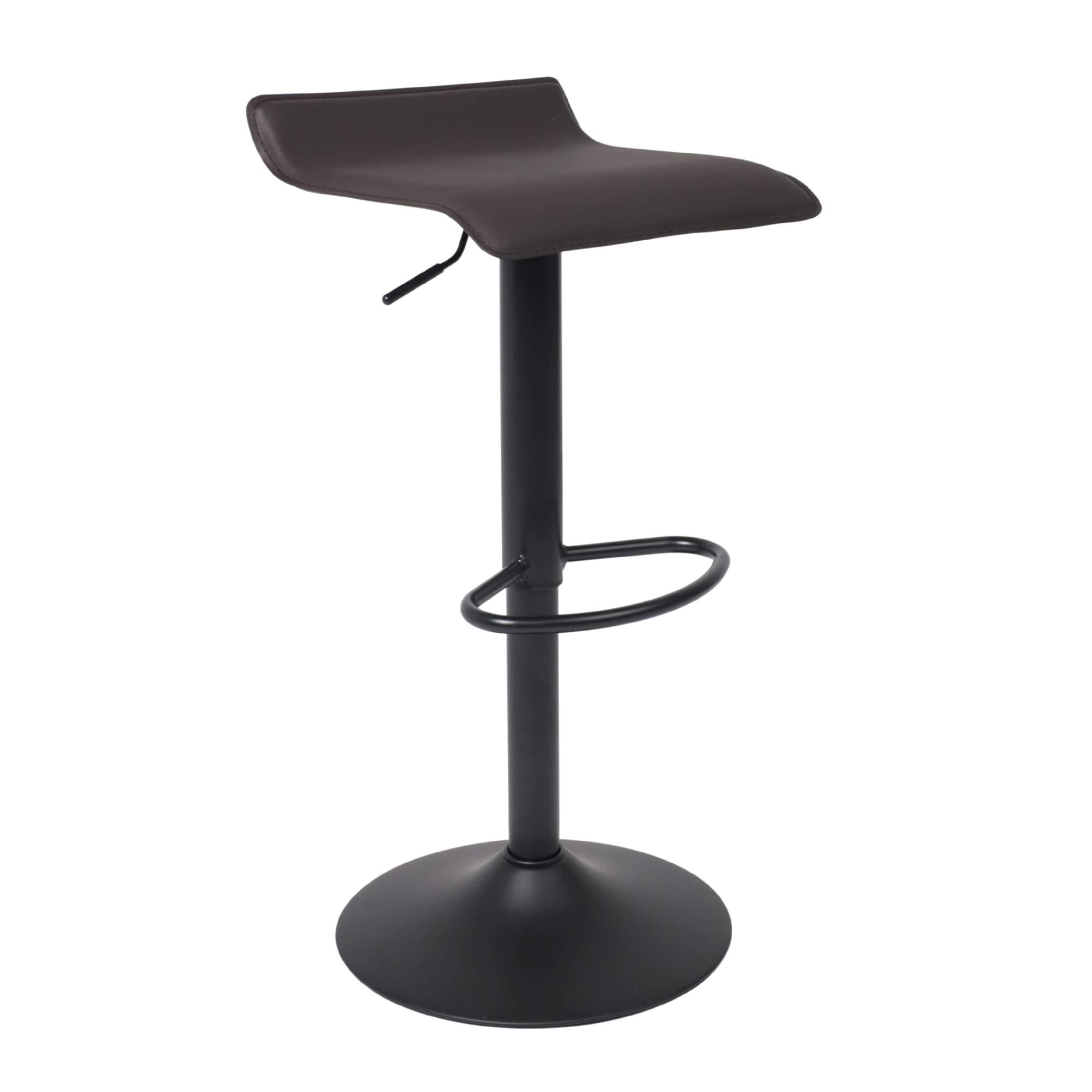 Стул барный SLIM, экокожа коричневый/черный