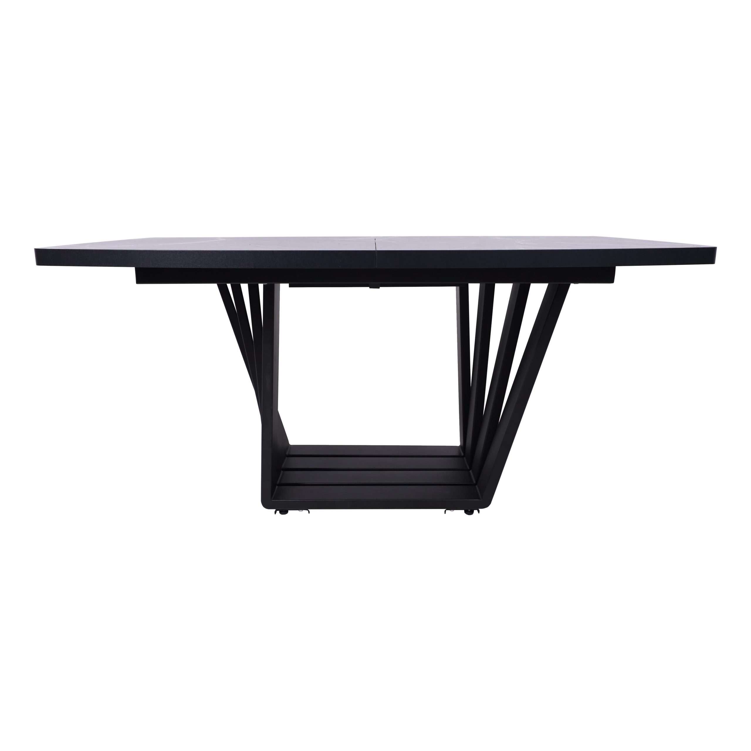 Стол KAMERON раздвижной, 1600(2050)*900 HPL-пластик Серый камень Manaus/черный