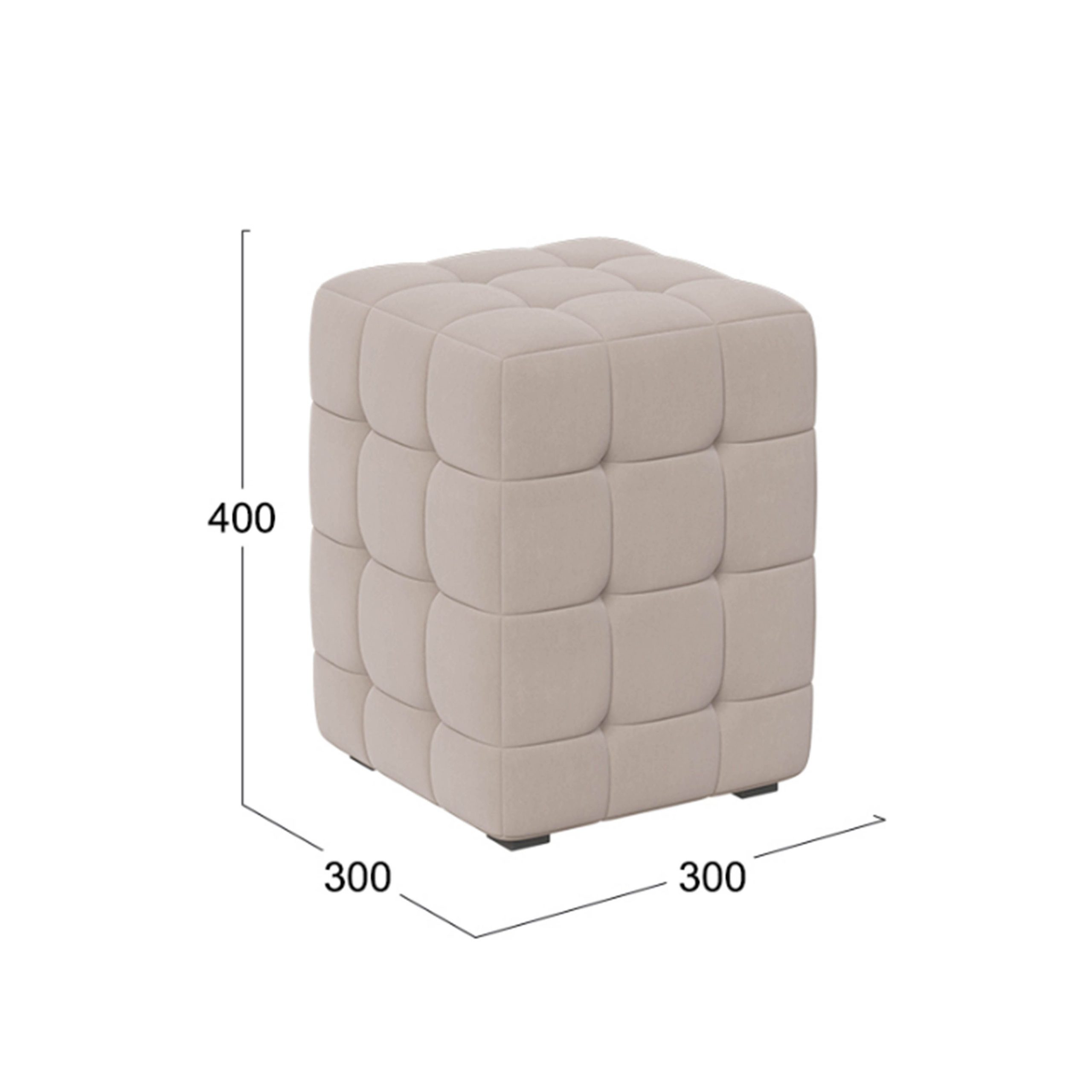 Пуф АРИСТО, велюр мокко светлый, 300х300х400