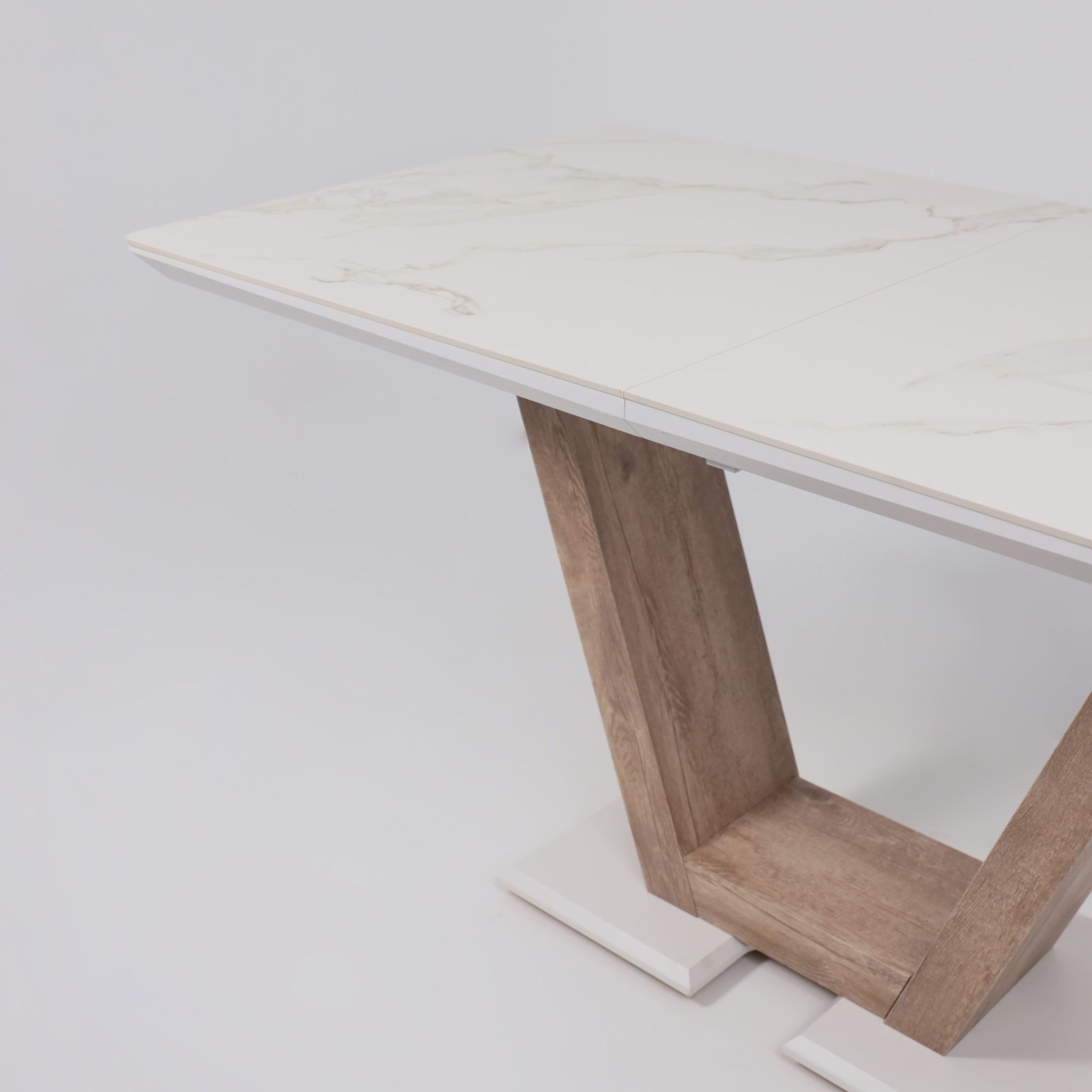 Стол ТОРОНТО, керамика 0 кат. 1400(1715)*800, Камень белый Greys white/Ель умбра