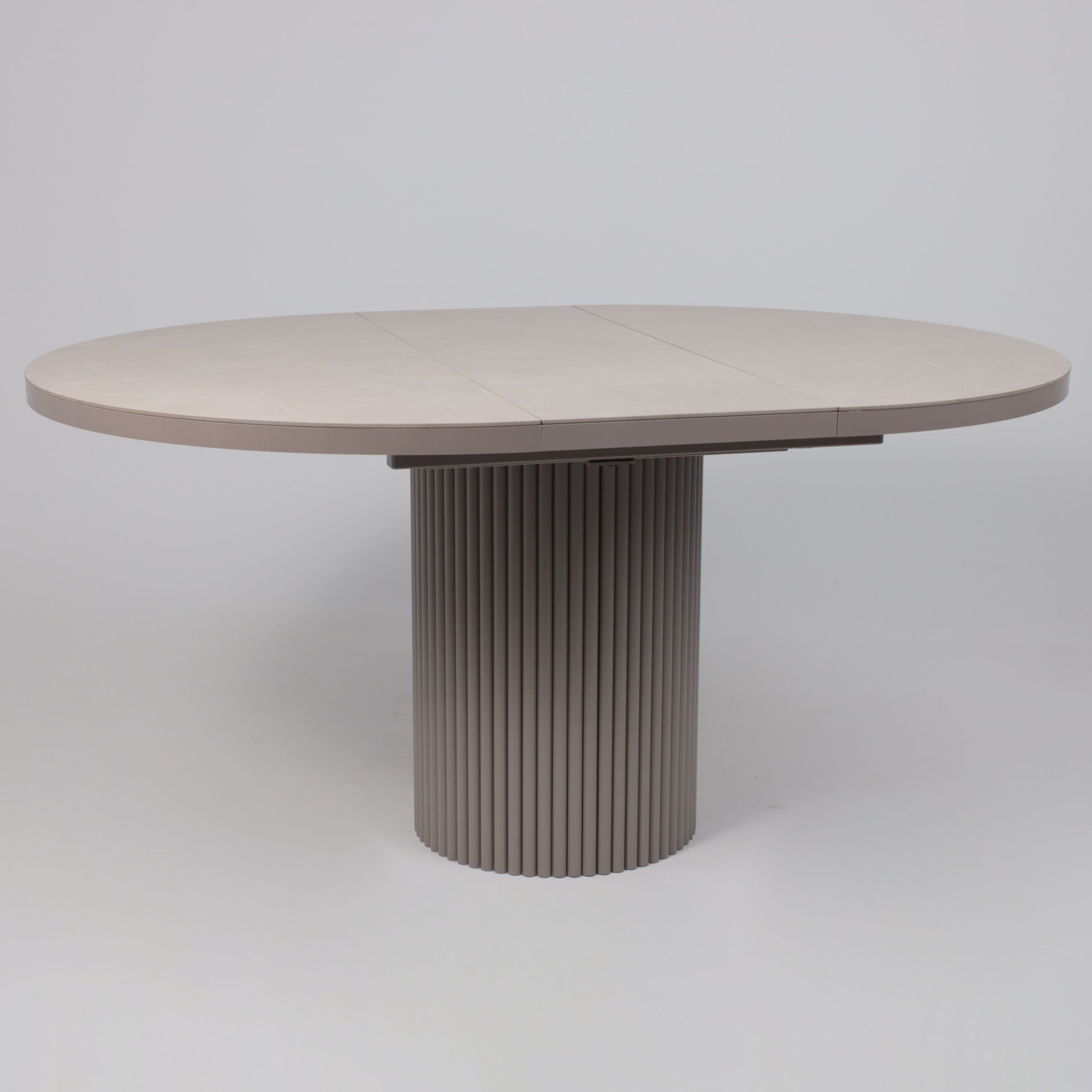 Стол ASKAR ROUND SLIDE-116, раздвижной круглый 116(156), BAYONA IVORY PREMIUM CER/Капучино