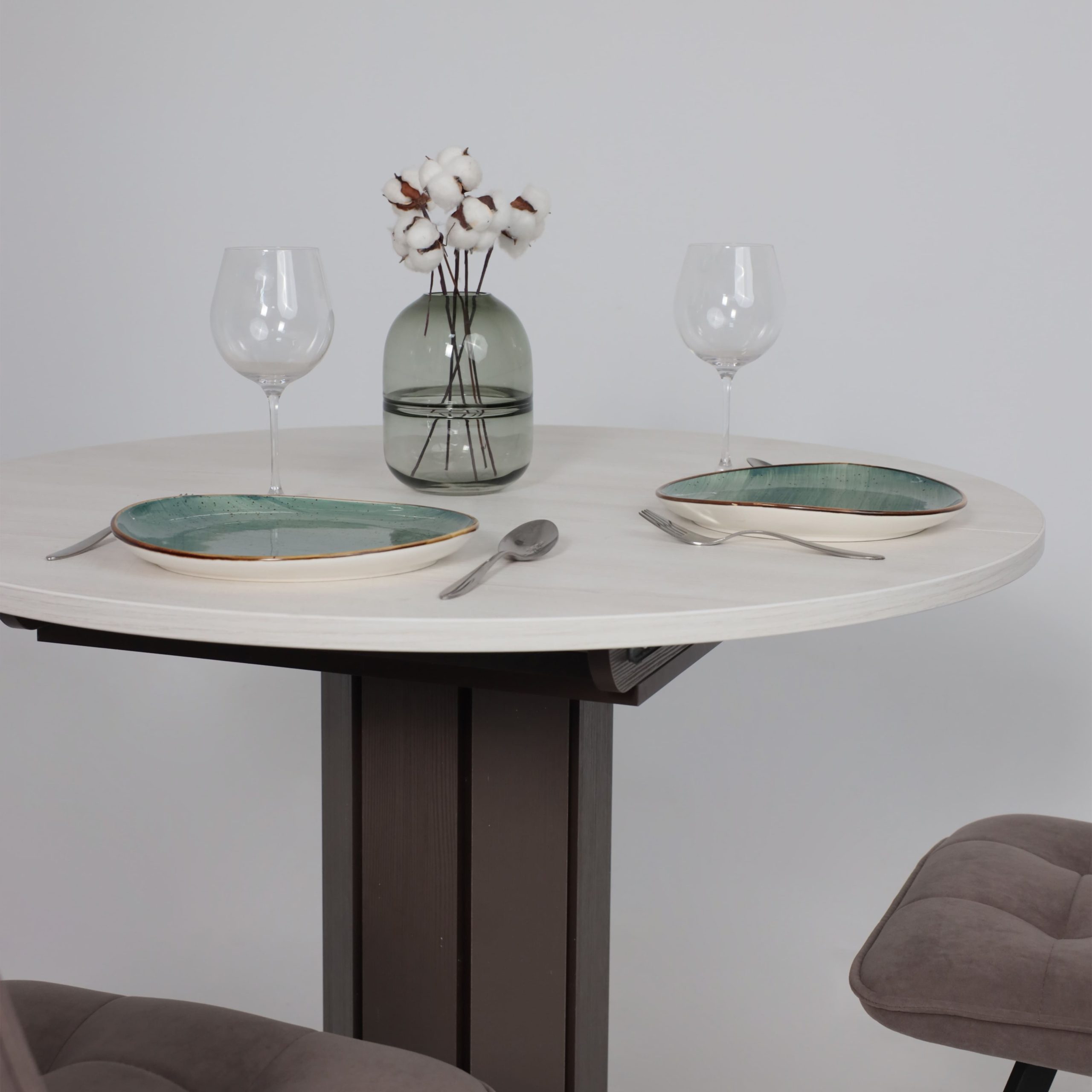 Стол раздвижной на опоре ONTARIO,1000(1300)*760*1000, (сосна каньон/коричневый)