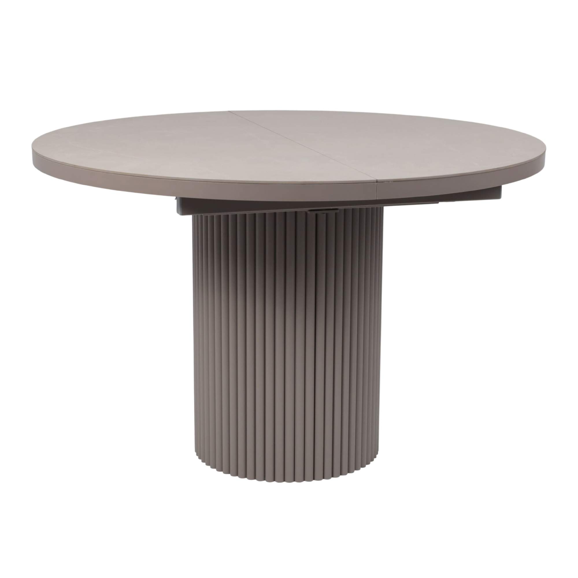 Стол ASKAR ROUND SLIDE-116, раздвижной круглый 116(156), BAYONA IVORY PREMIUM CER/Капучино