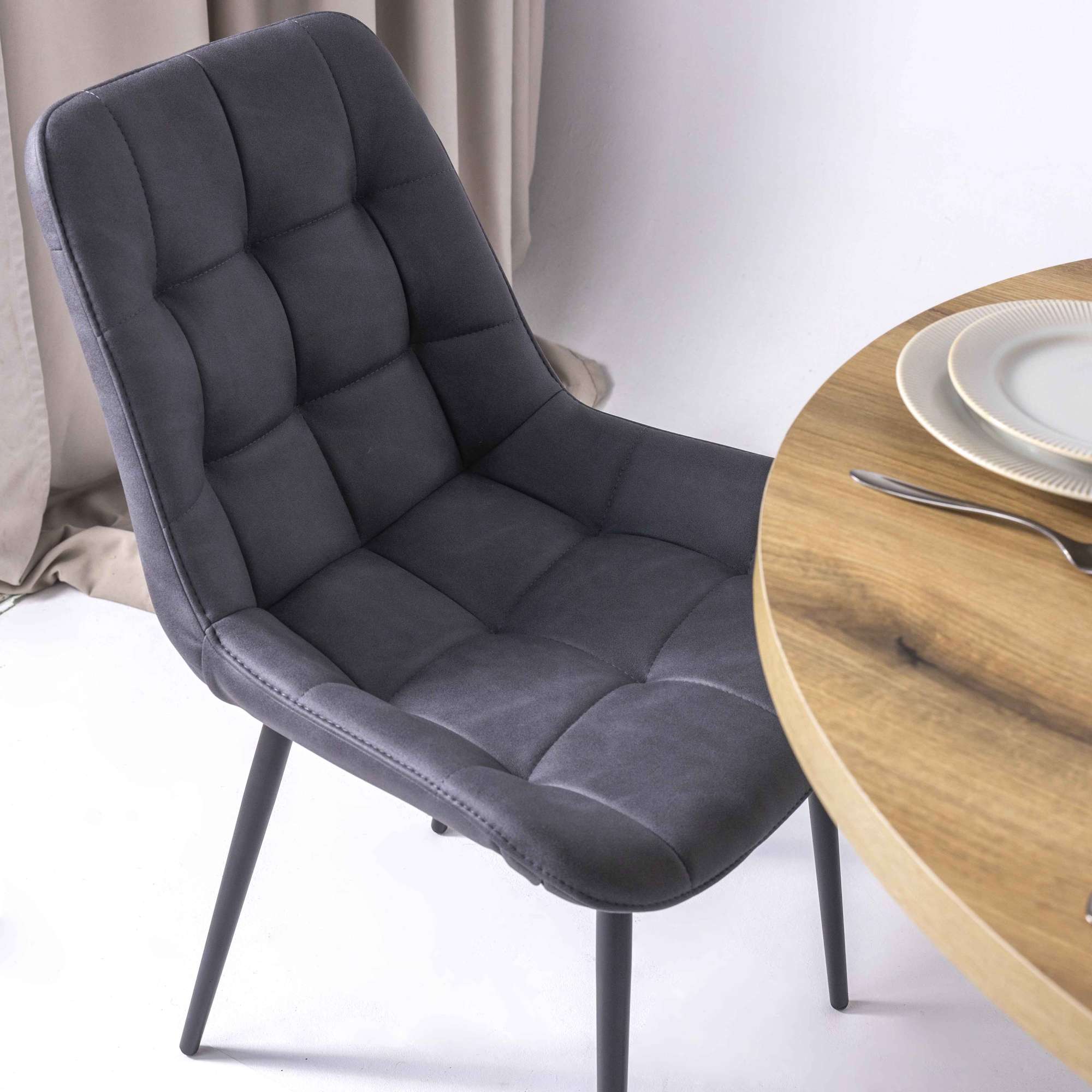 Стул AV 405, графитовая замша Kiprus 13/черный