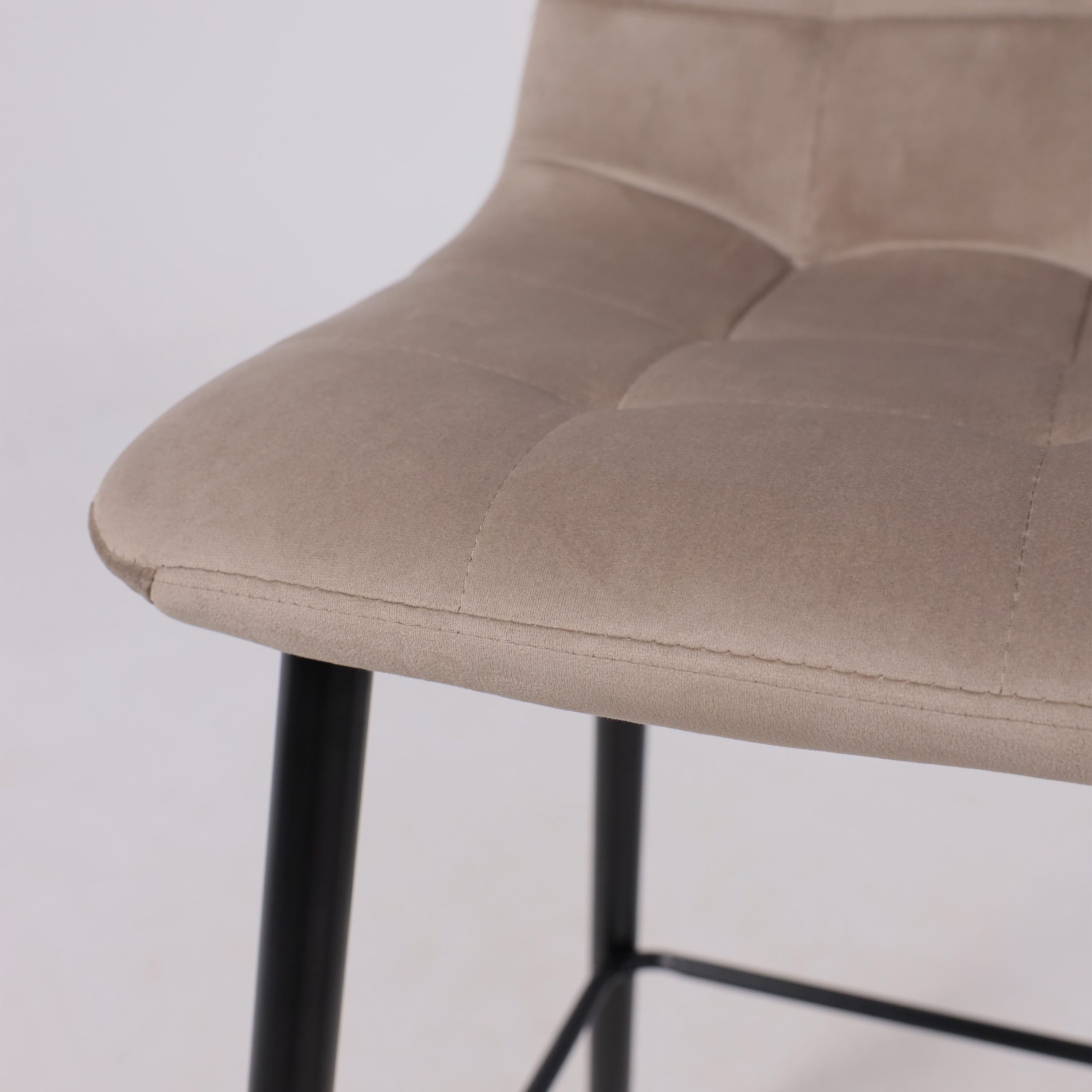 Стул STELLA, барный, бежевый велюр HLR08/черный