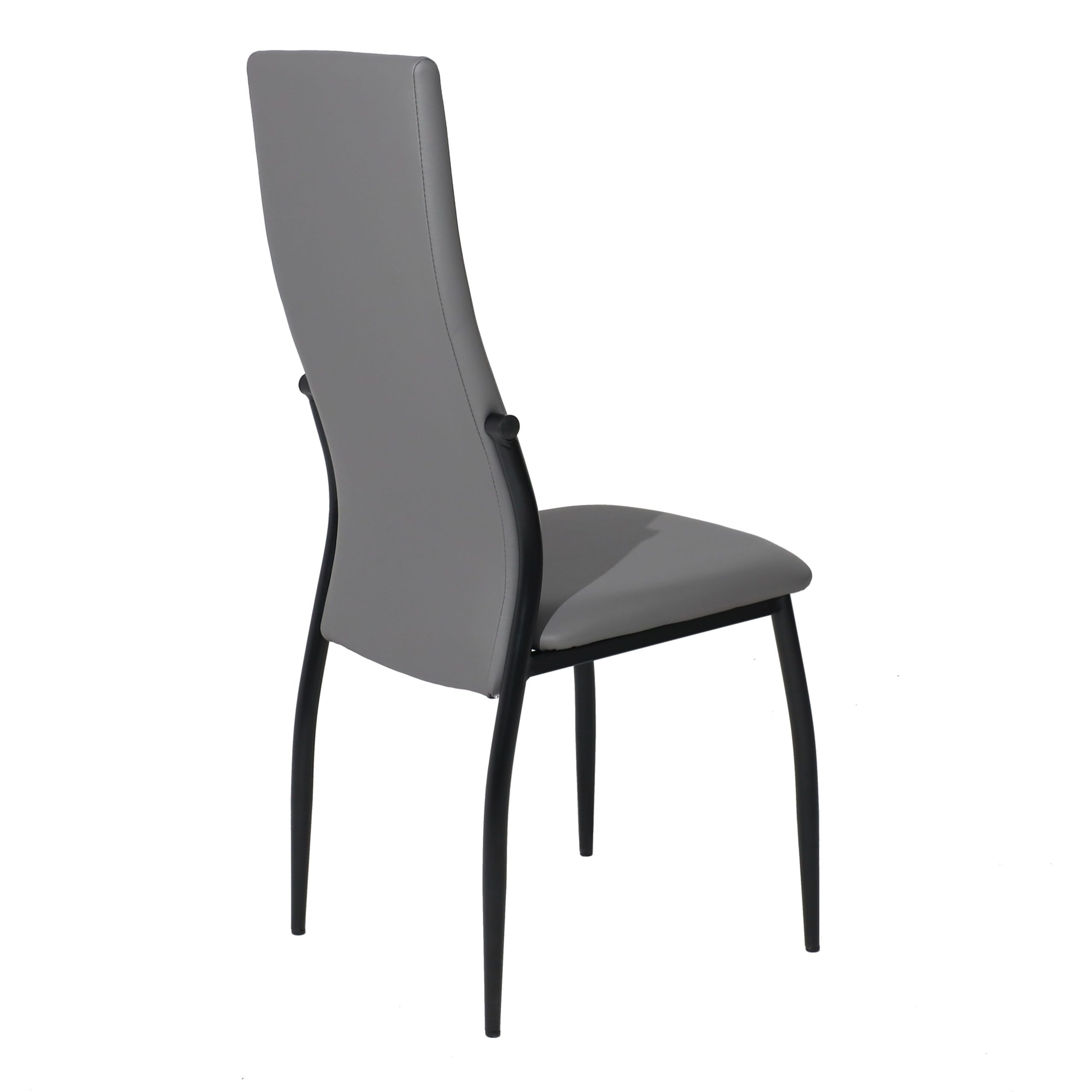 Стул DENVER, экокожа, серый PU 611/черный