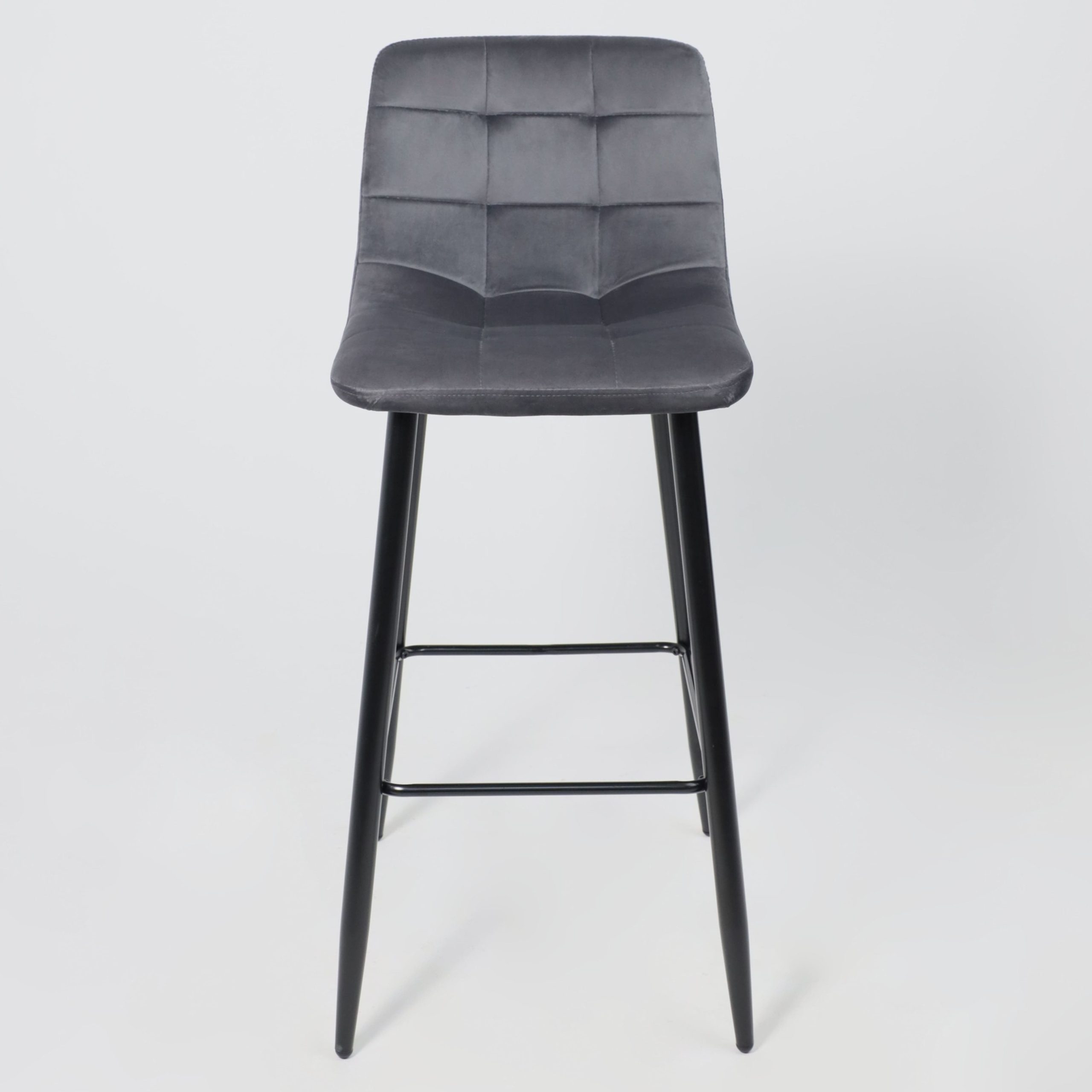 Стул STELLA, барный, серый велюр HLR21/черный