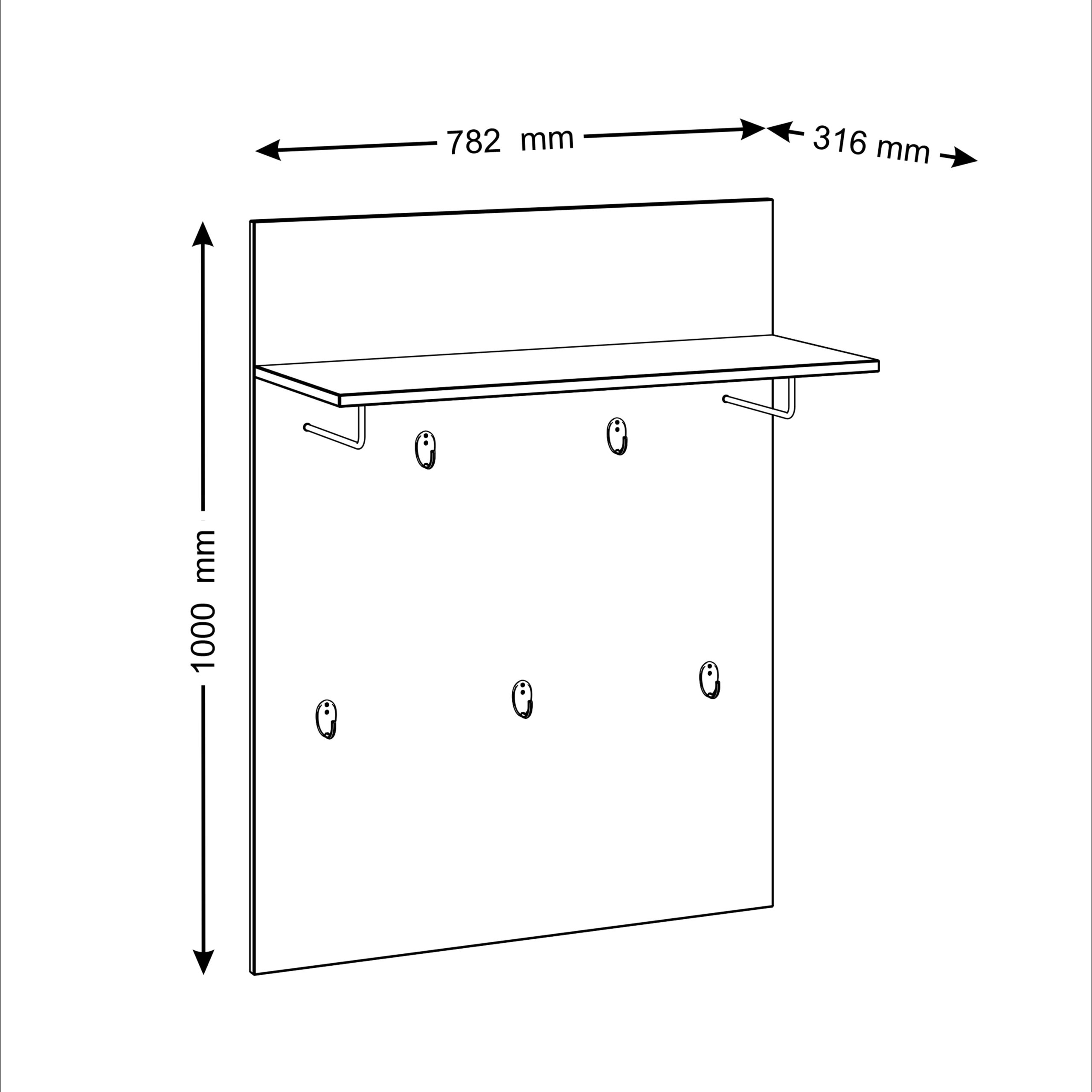 Вешалка СИРИУС 78*100, белая (2.02.11.260.1 RU)
