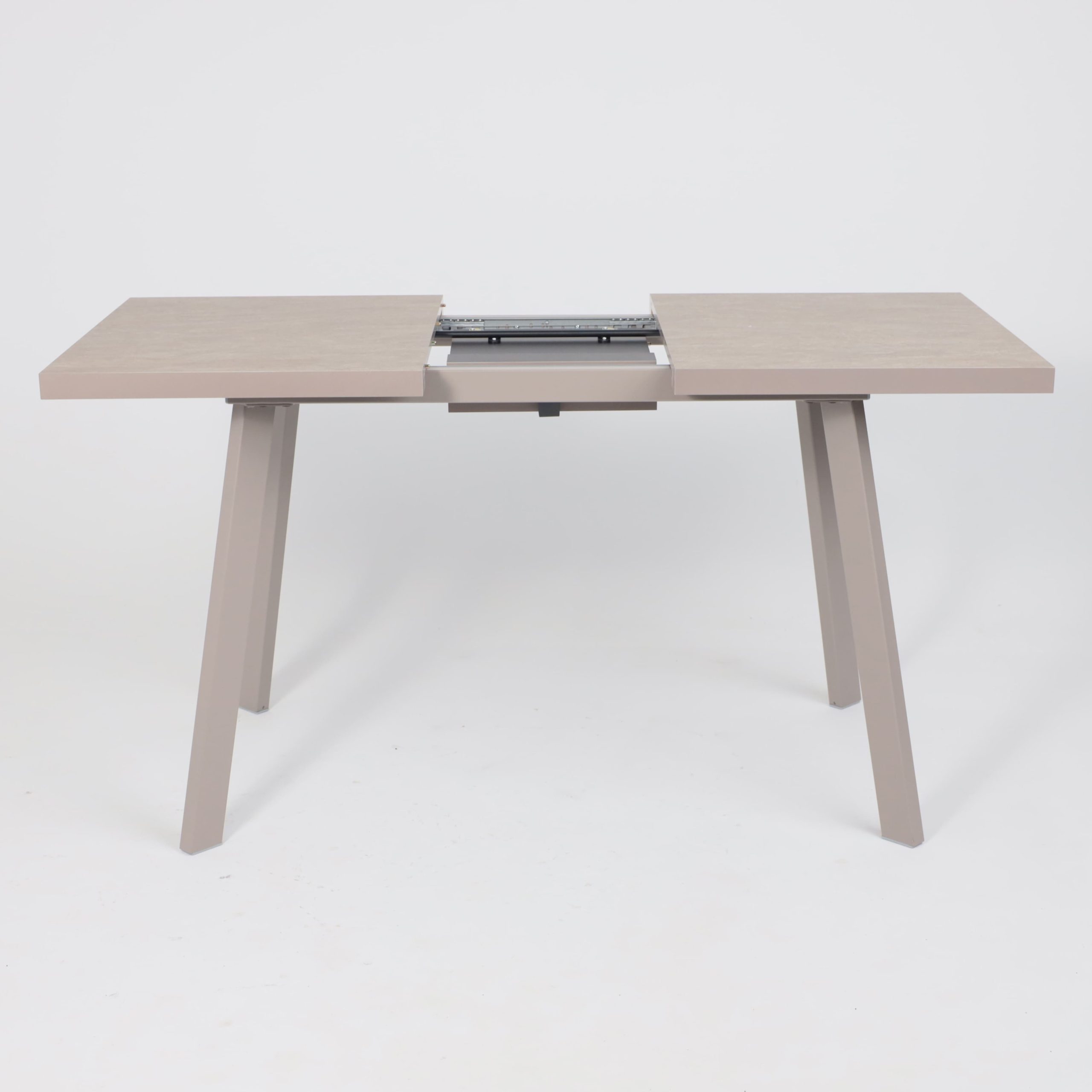 Стол BORG-110, раздвижной 110(142)х70, Бежевый камень-HPL/Капучино