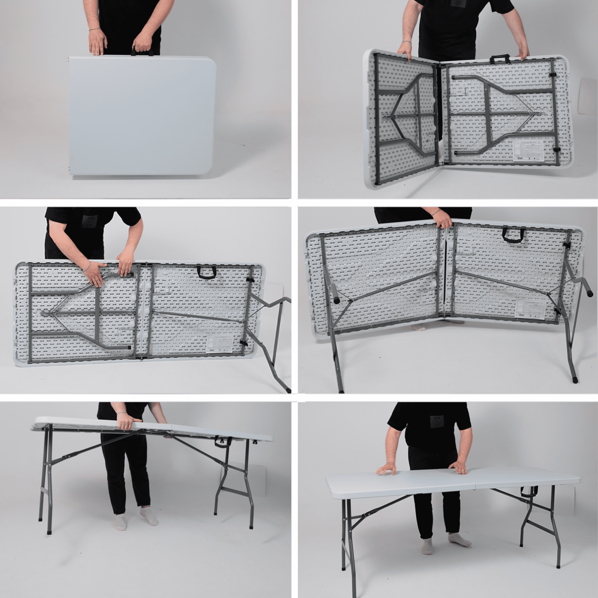 Стол складной 180*75,5*73, белый