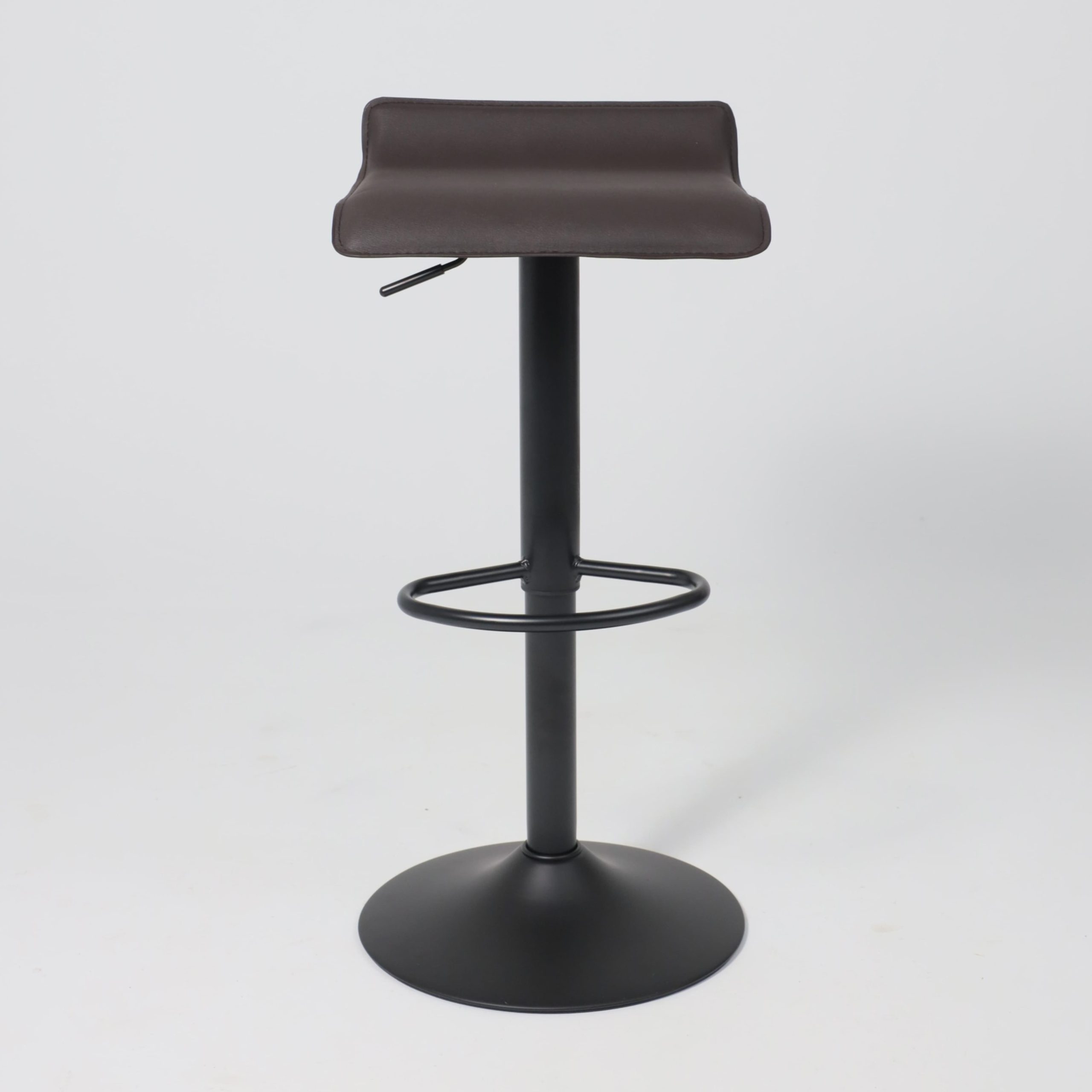 Стул барный SLIM, экокожа коричневый/черный