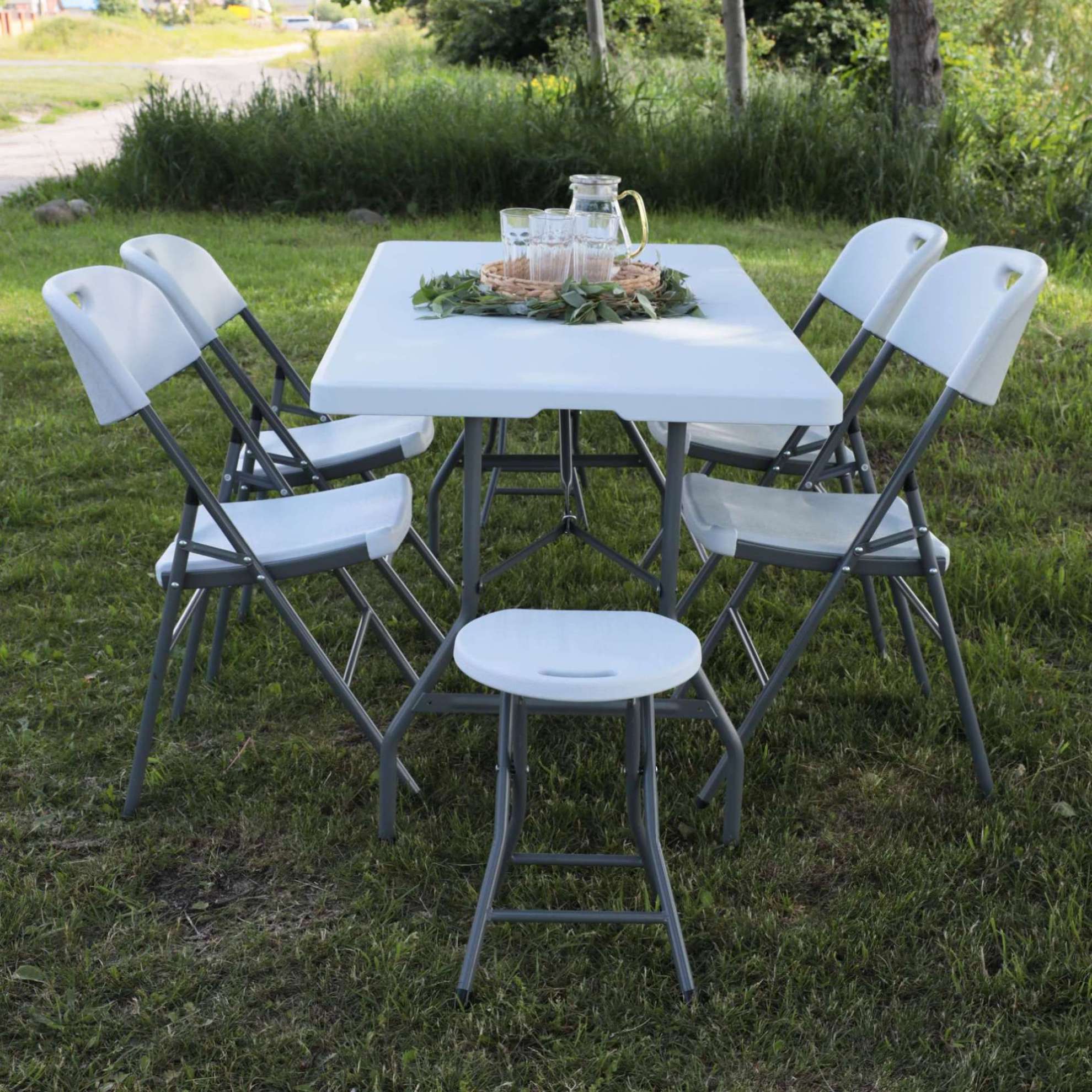 Стол складной 180*75,5*73, белый