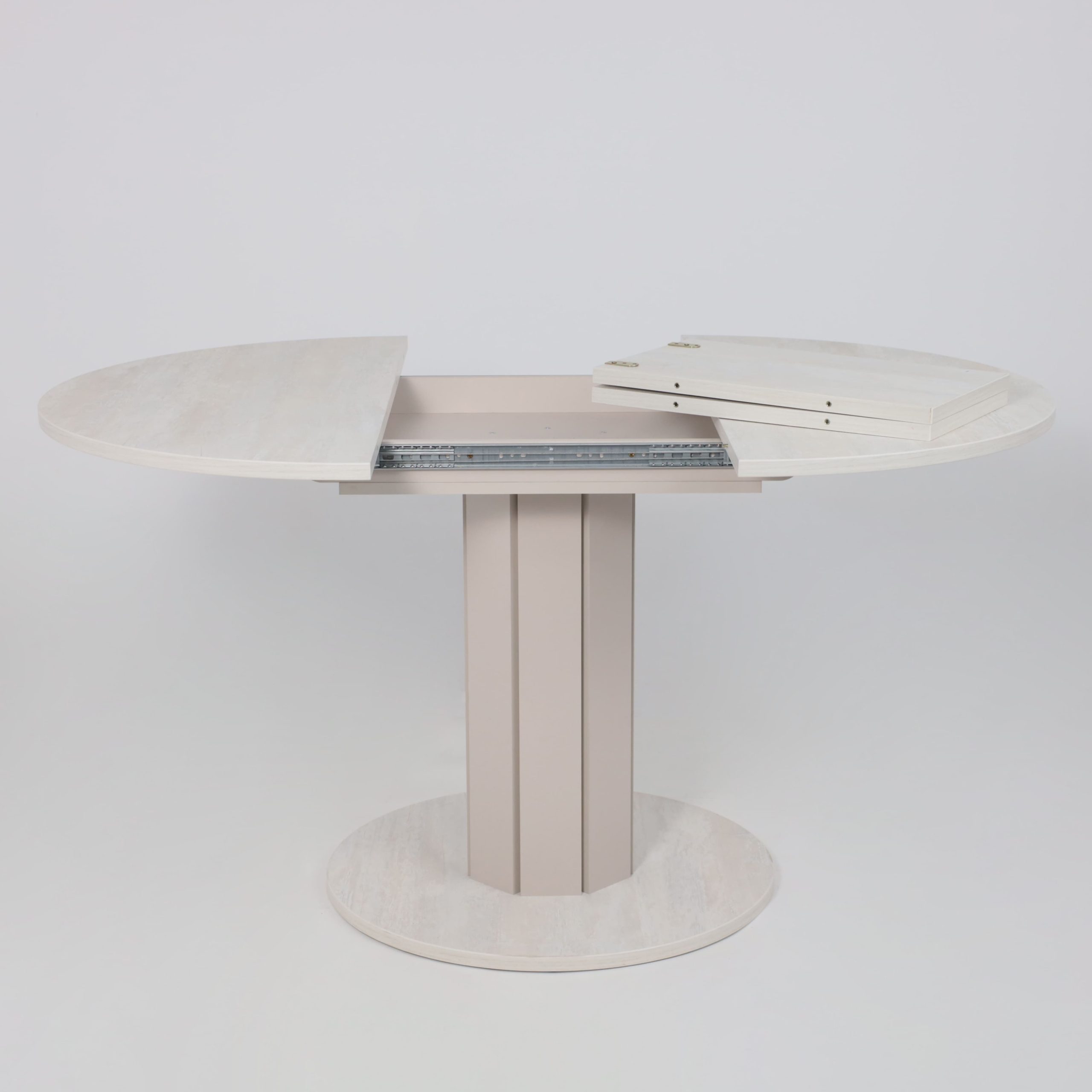 Стол раздвижной на опоре ONTARIO,1000(1300)*760*1000, (ледяное дерево/персидский жемчуг)