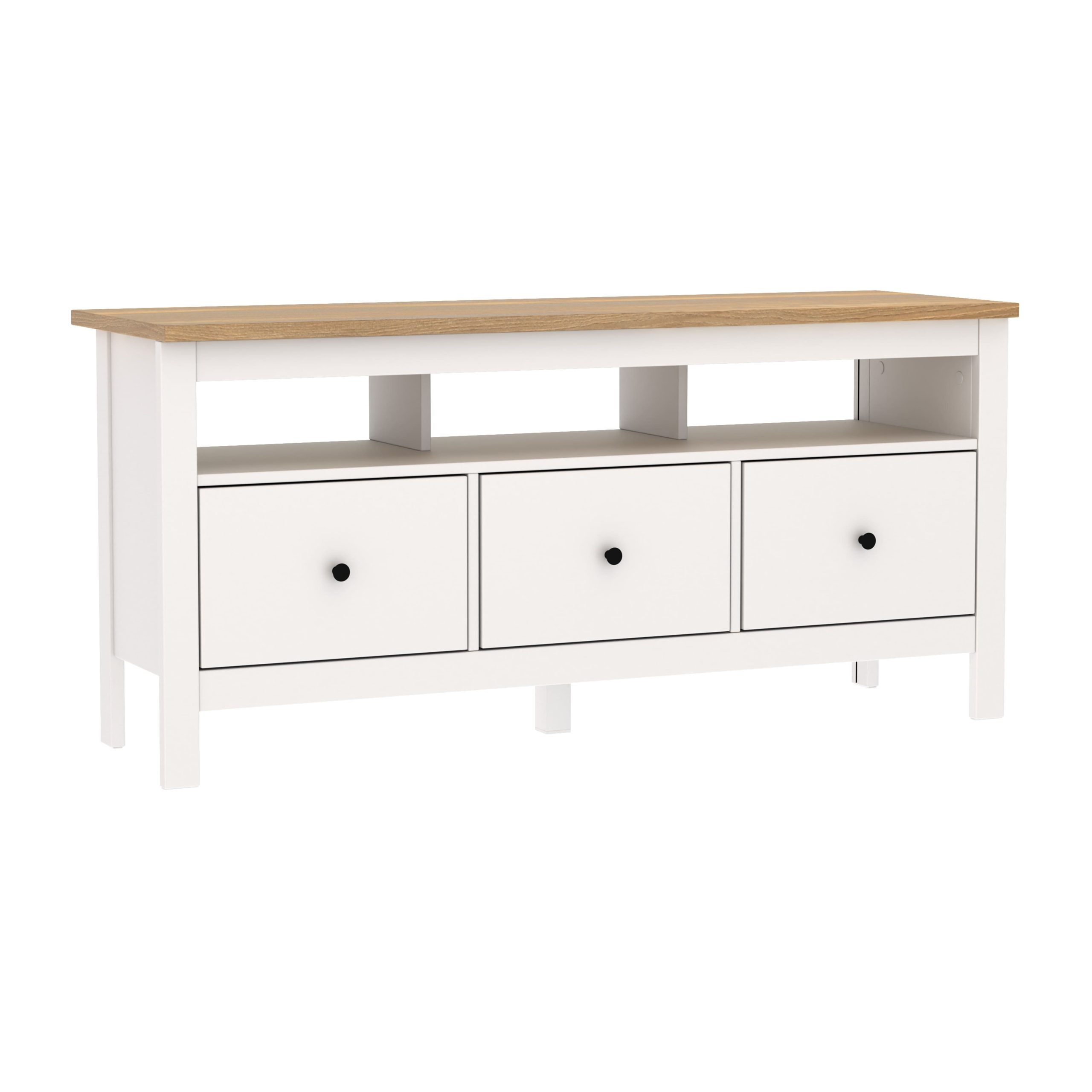 Тумба САГА 3 ящика, белая/ясень (2.08.03.090.14 RU)