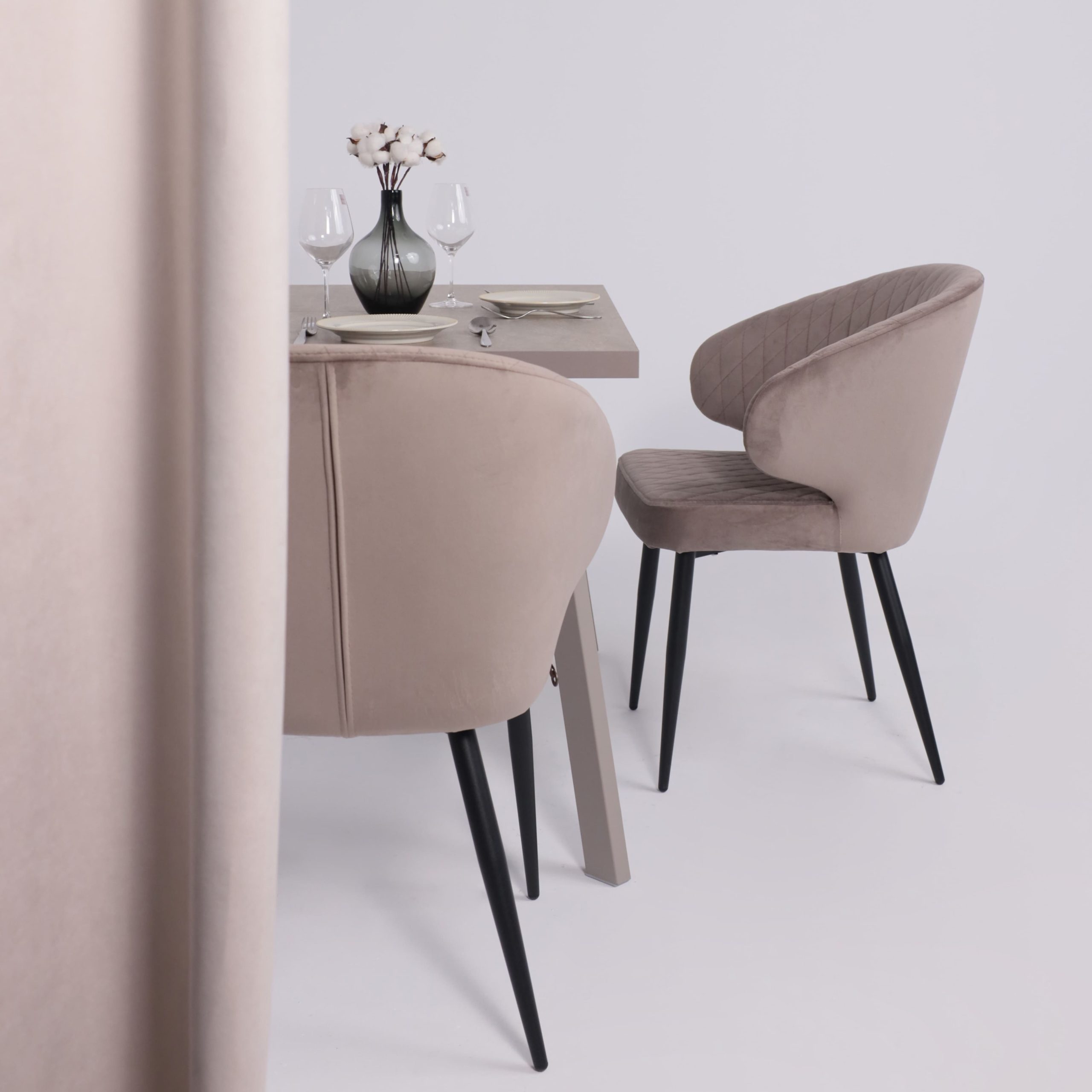 Стол BORG-110, раздвижной 110(142)х70, Бежевый камень-HPL/Капучино