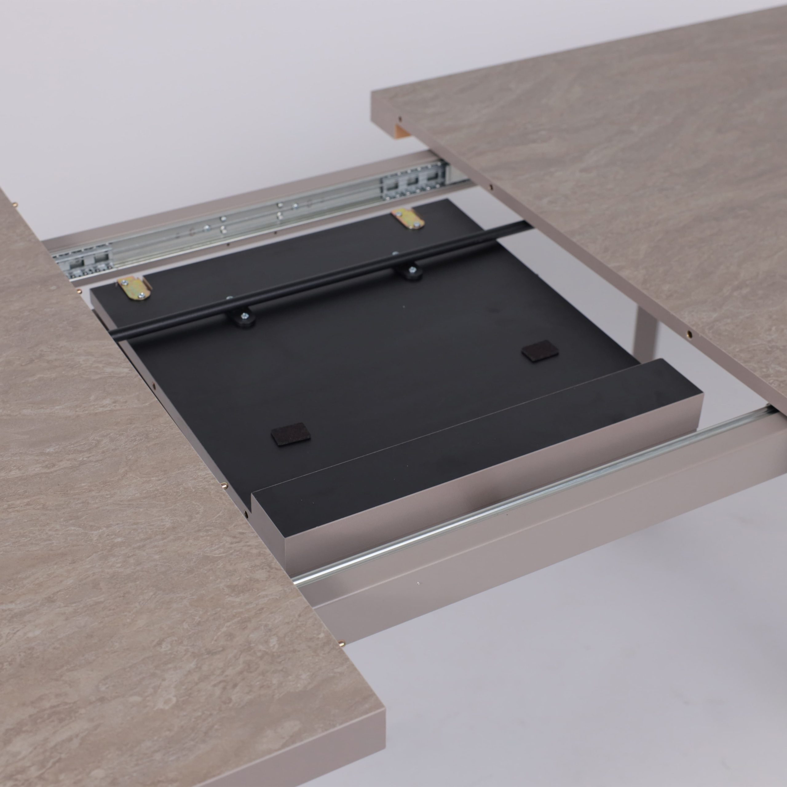 Стол BORG-140, раздвижной 140(180)х85, Бежевый камень-HPL/Капучино