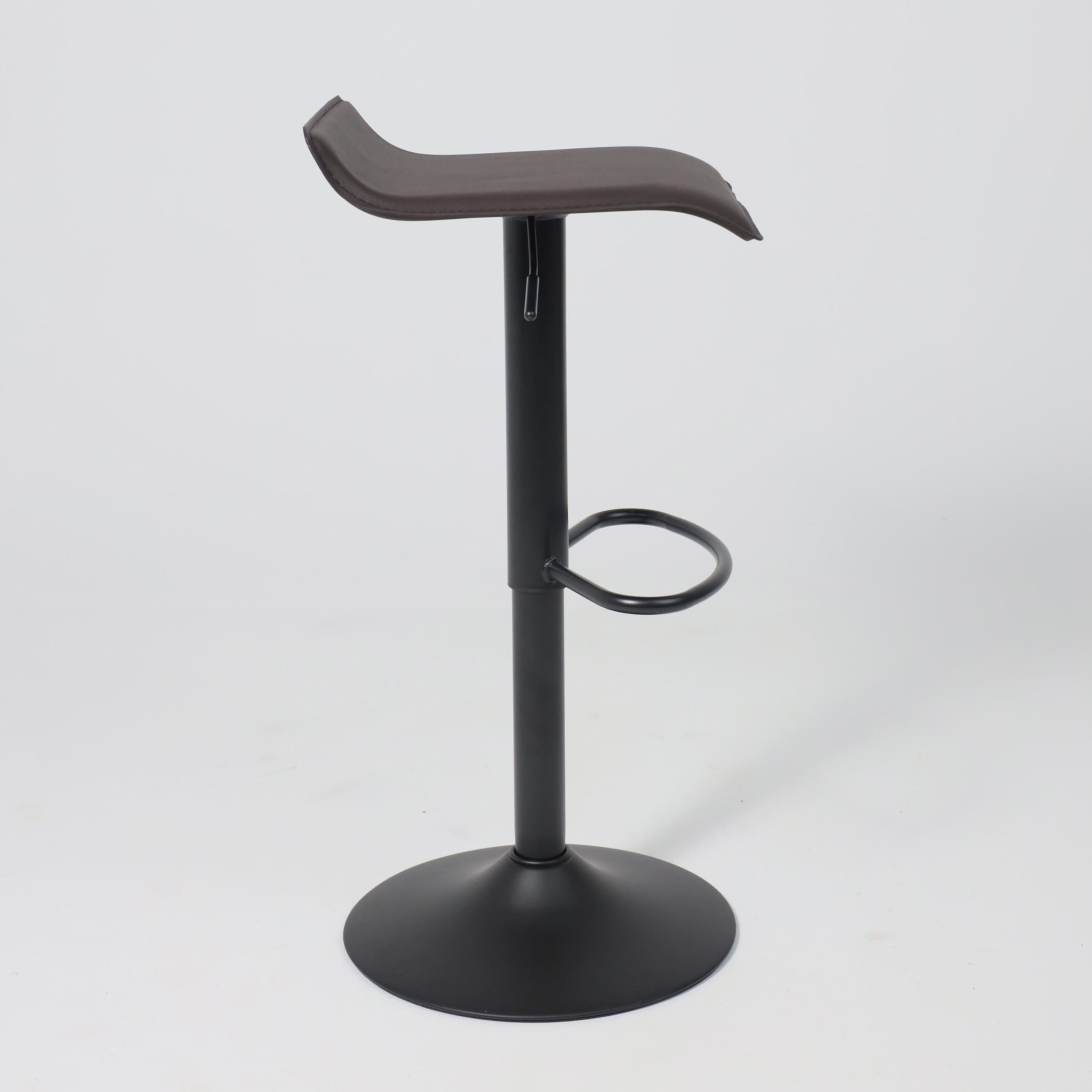 Стул барный SLIM, экокожа коричневый/черный