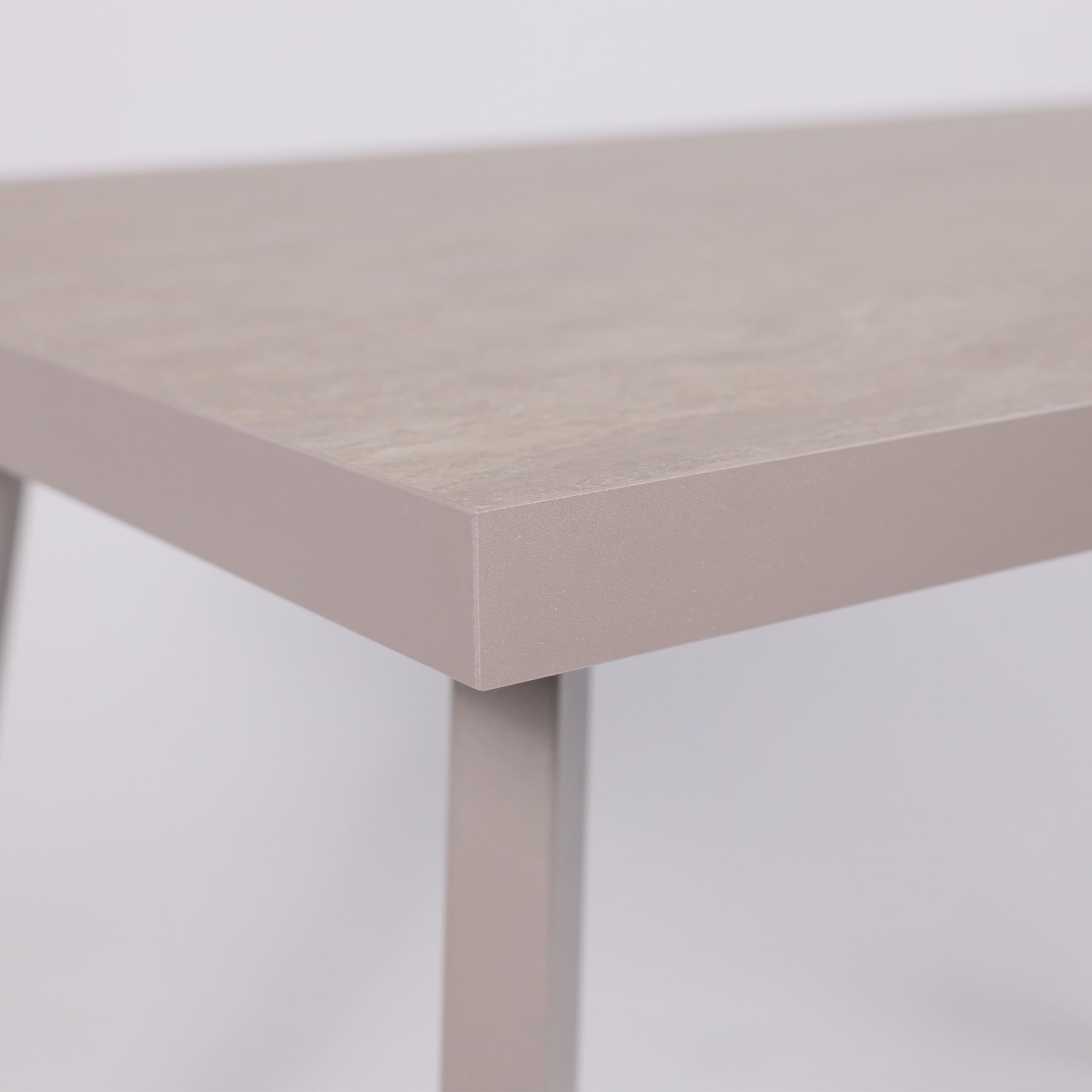 Стол BORG-110, раздвижной 110(142)х70, Бежевый камень-HPL/Капучино