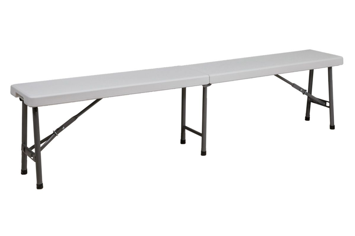 Скамья складная 183*30*43, белая