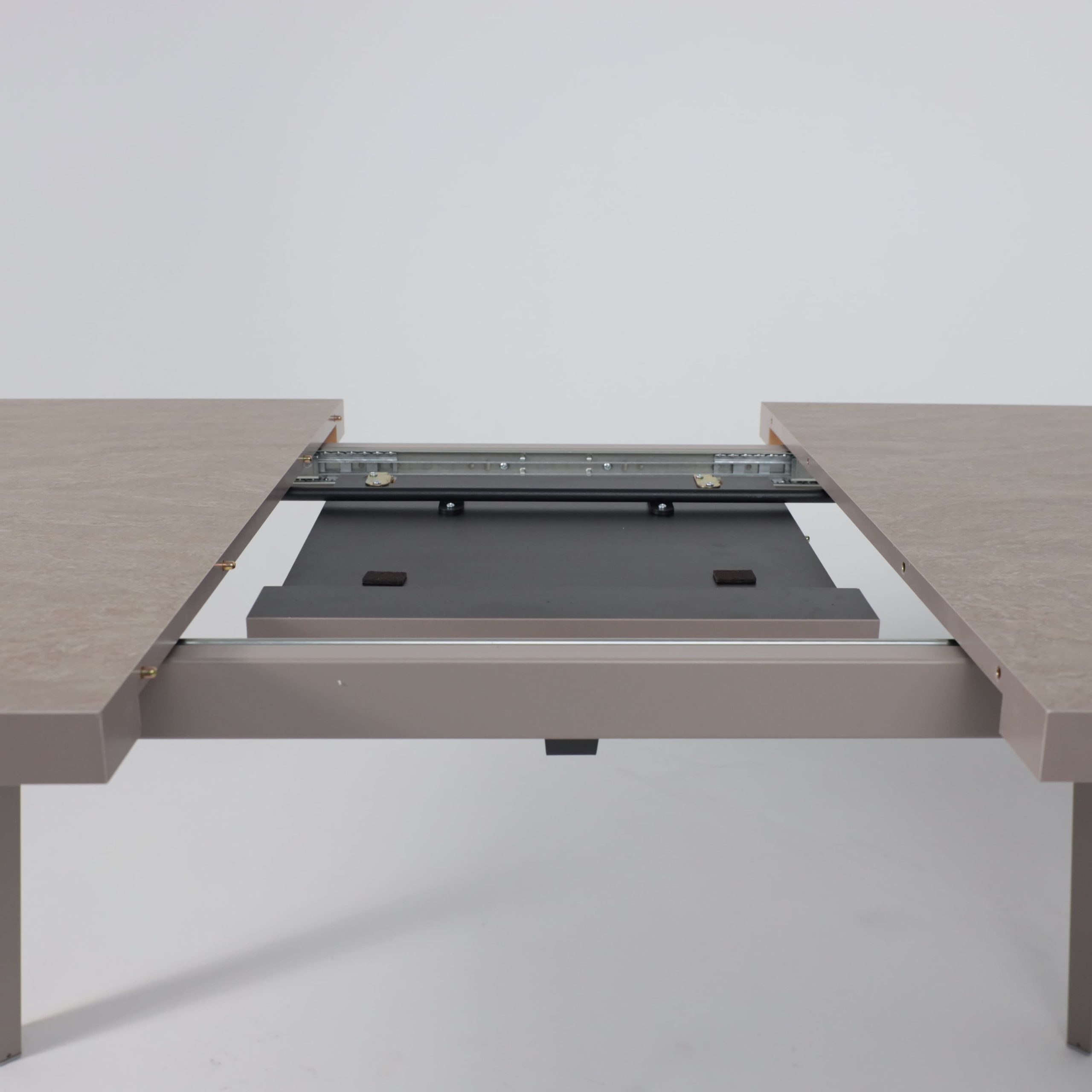 Стол BORG-140, раздвижной 140(180)х85, Бежевый камень-HPL/Капучино