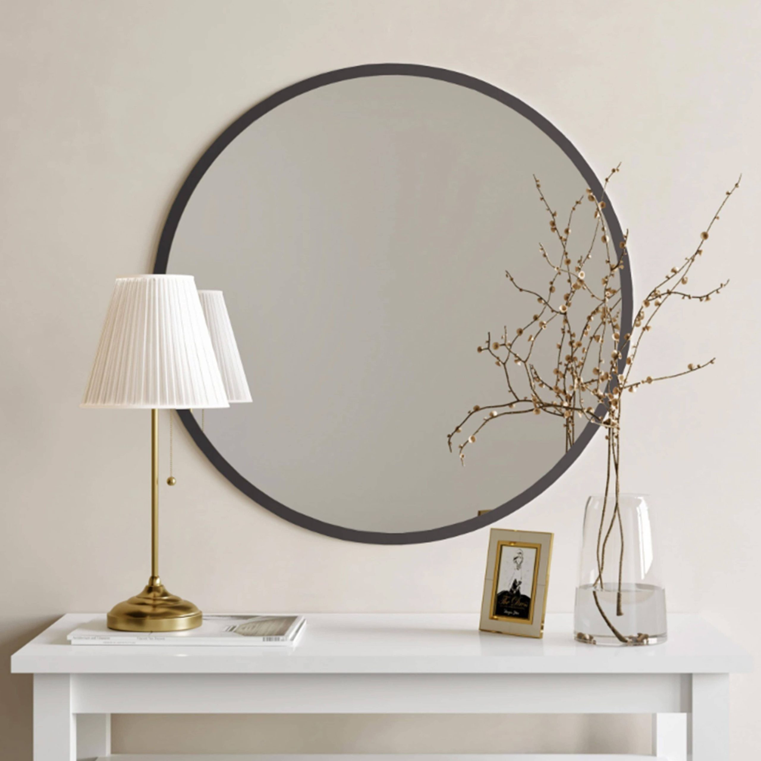 Зеркало подвесное GLOW,600*600, черный