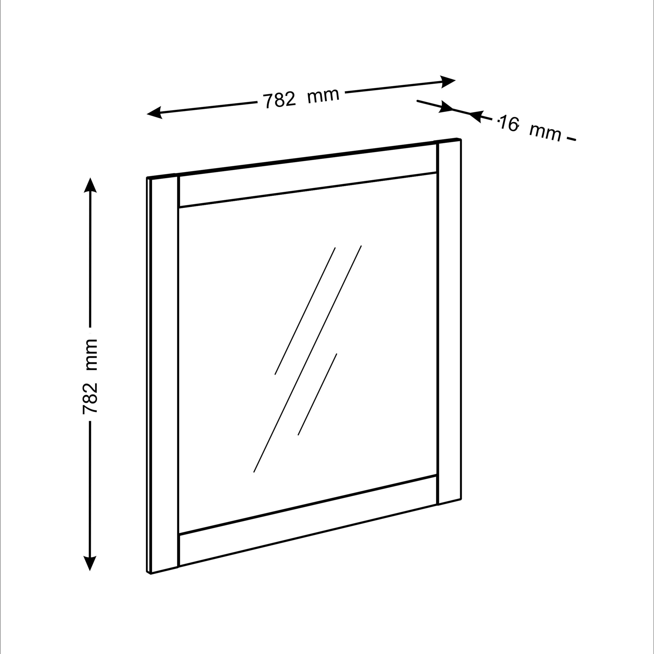 Зеркало навесное СИРИУС 78*78, белое (2.02.12.280.1 RU)