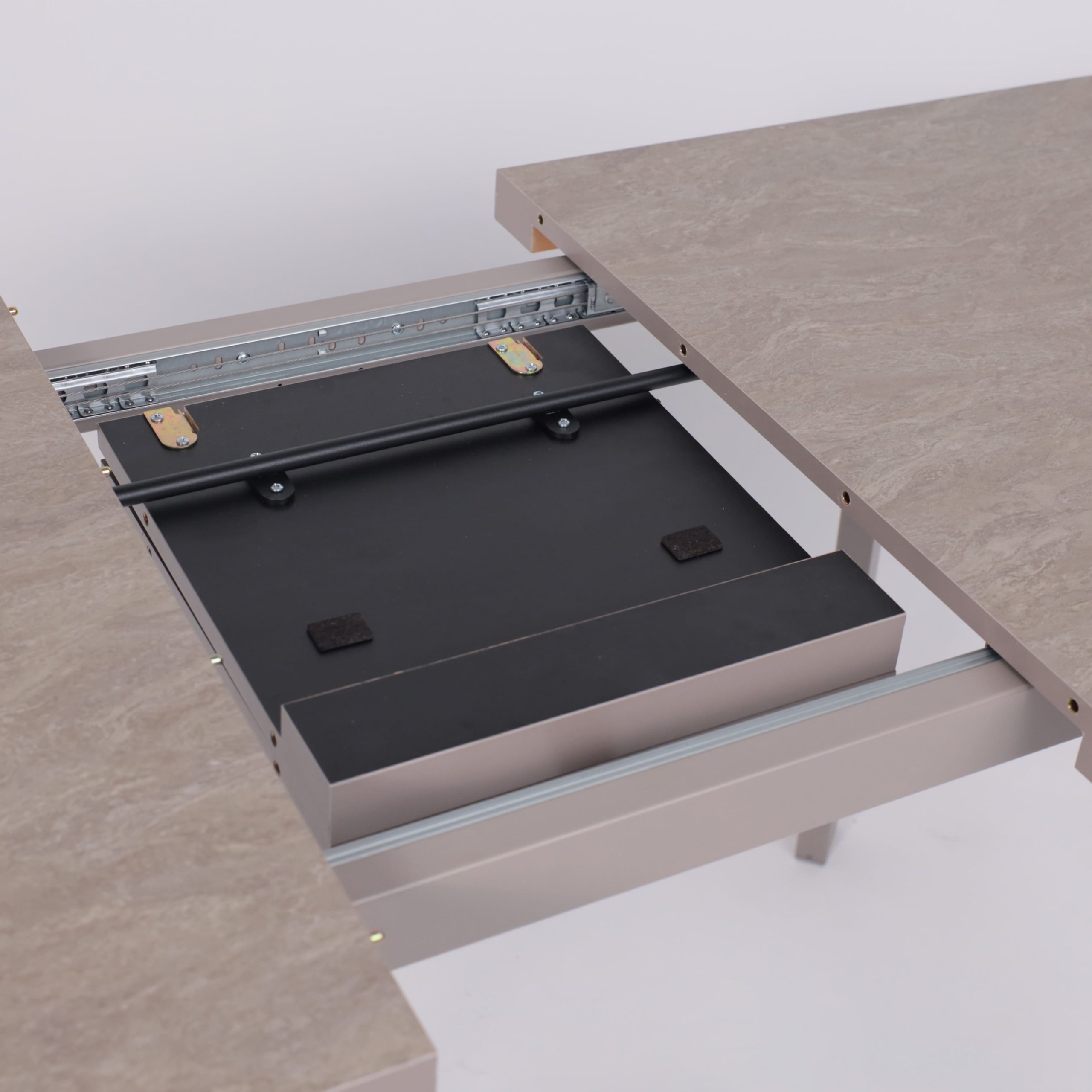 Стол BORG-110, раздвижной 110(142)х70, Бежевый камень-HPL/Капучино