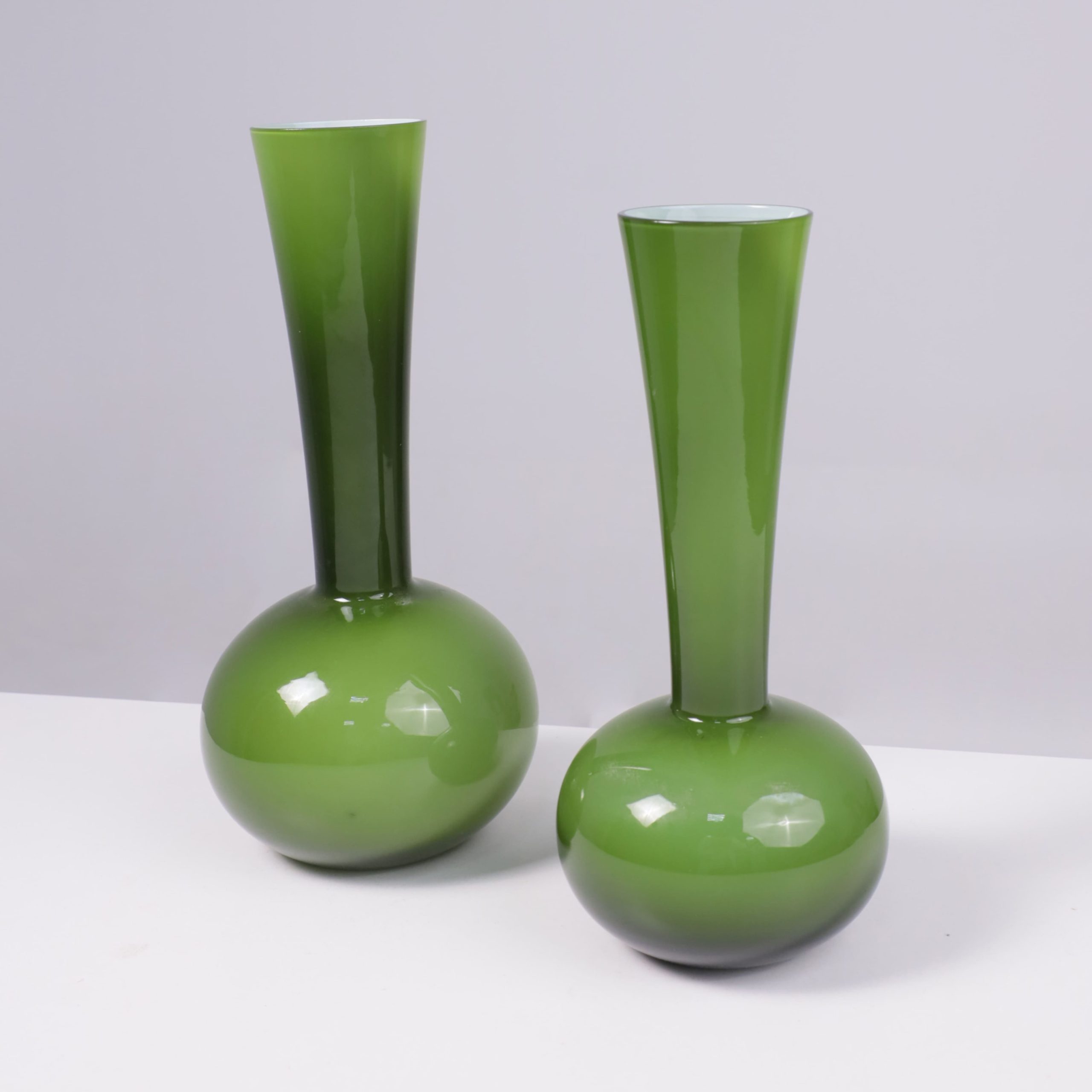 Ваза керамическая FLORA, зеленый, 8*32см