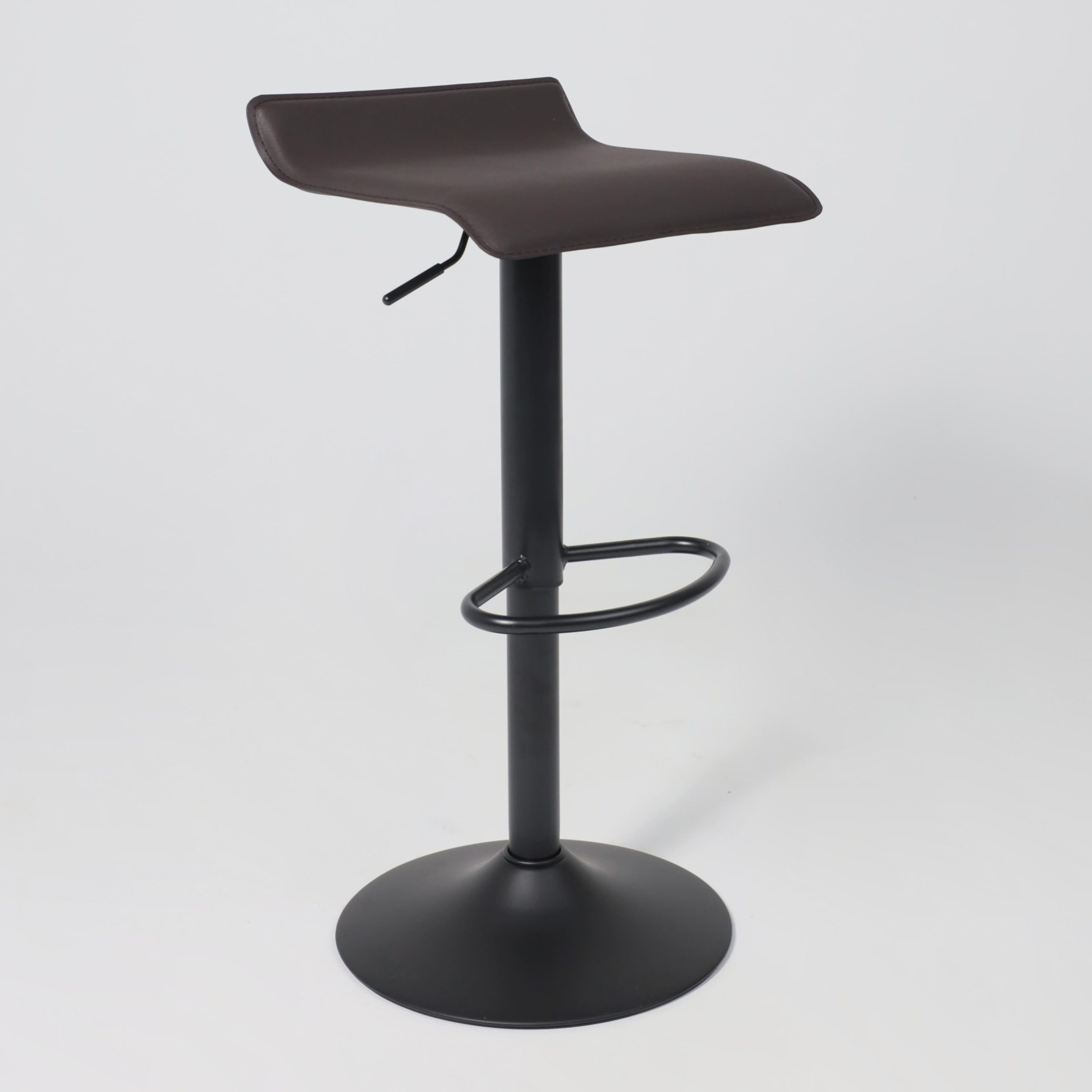 Стул барный SLIM, экокожа коричневый/черный