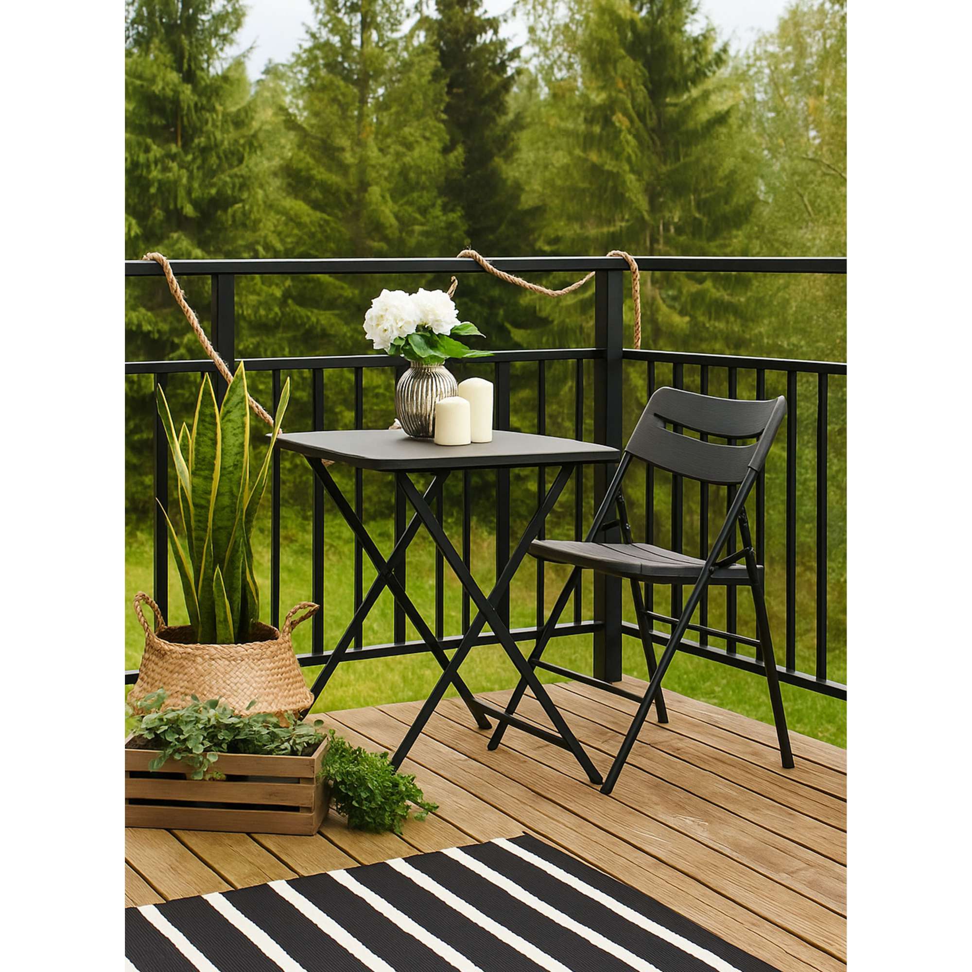 Стул складной 45*49*78, темно-серый