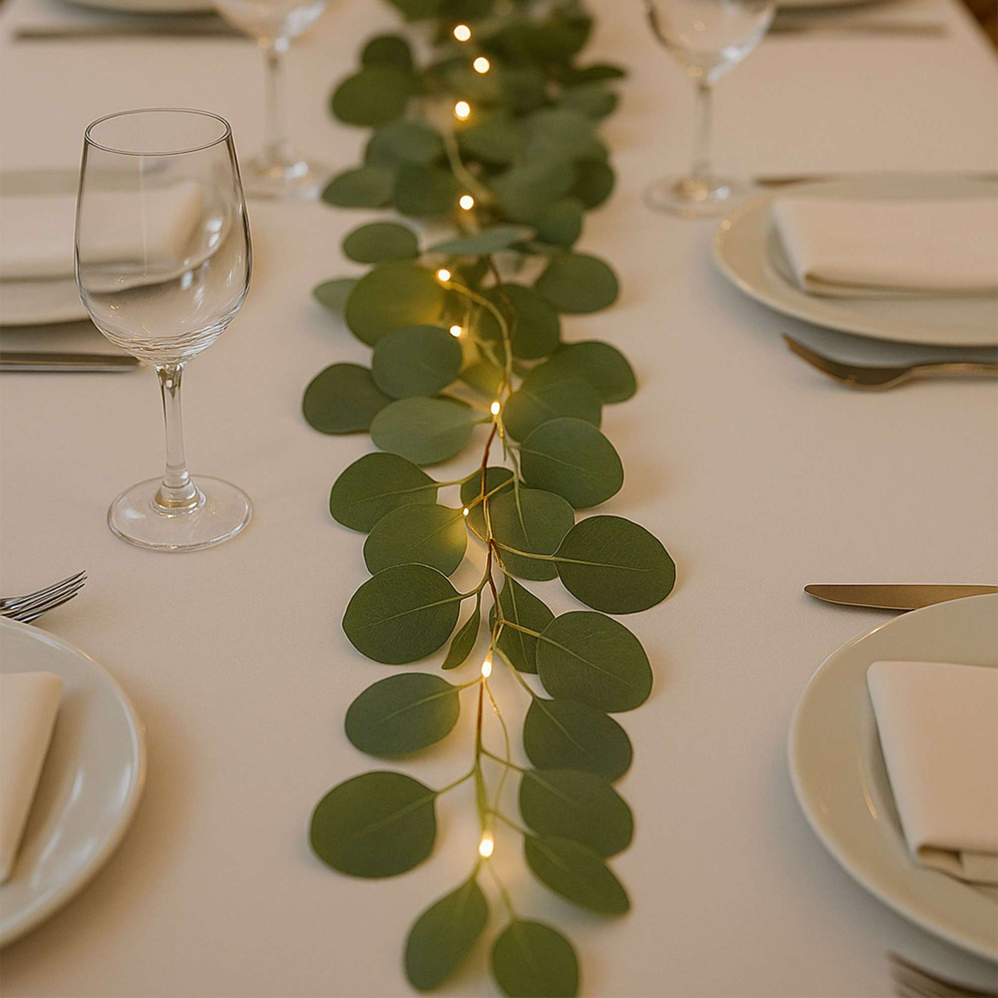 Светодиодная гирлянда AKS тип 7 ( Эвкалипт 20LED, 1.9м, 3АА )