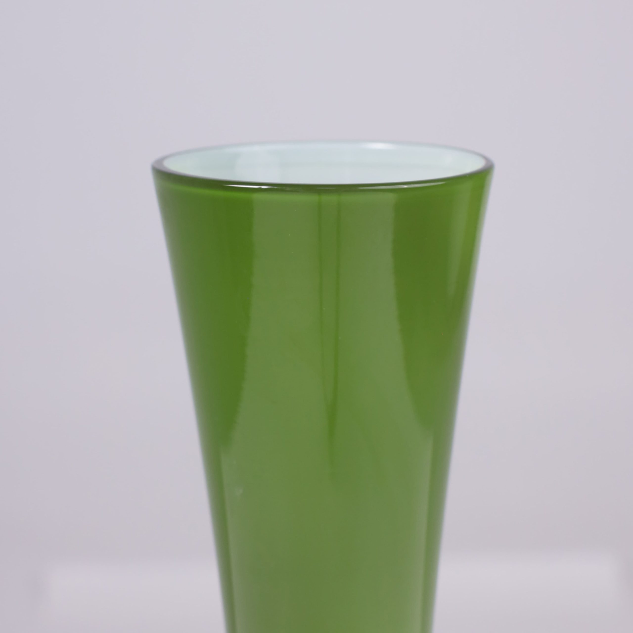 Ваза керамическая FLORA, зеленый, 8*32см