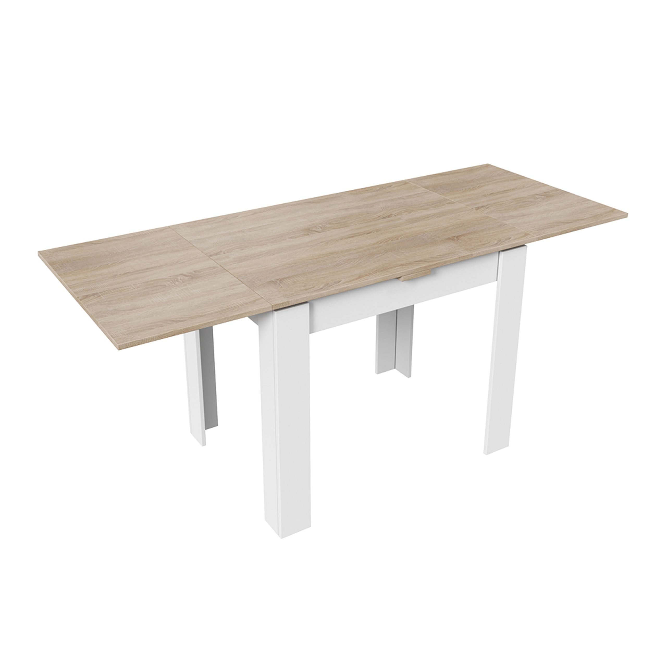 Стол раздвижной ПРОМО Тип 3, 900(1698)*670, дуб сонома светлый/белый