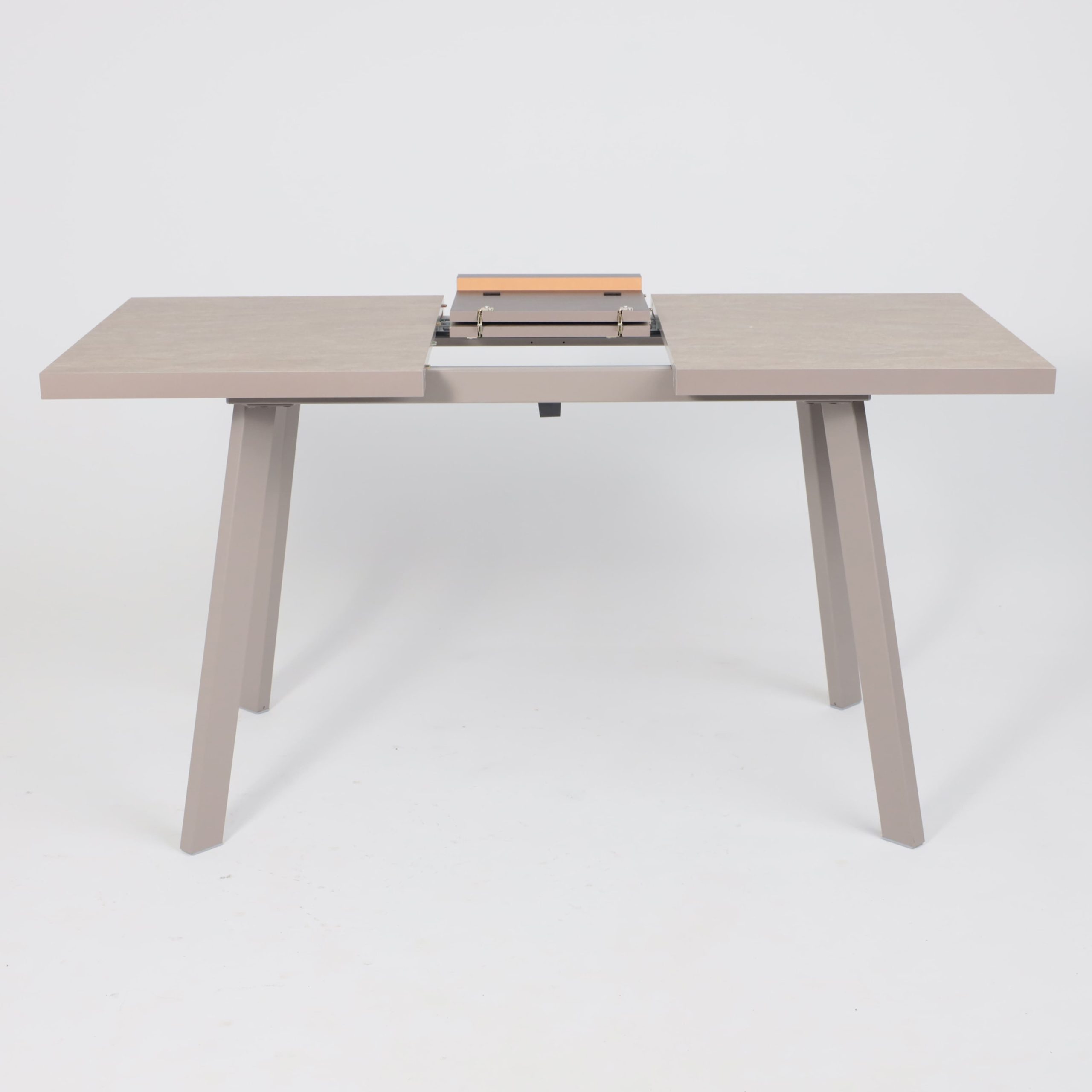 Стол BORG-110, раздвижной 110(142)х70, Бежевый камень-HPL/Капучино