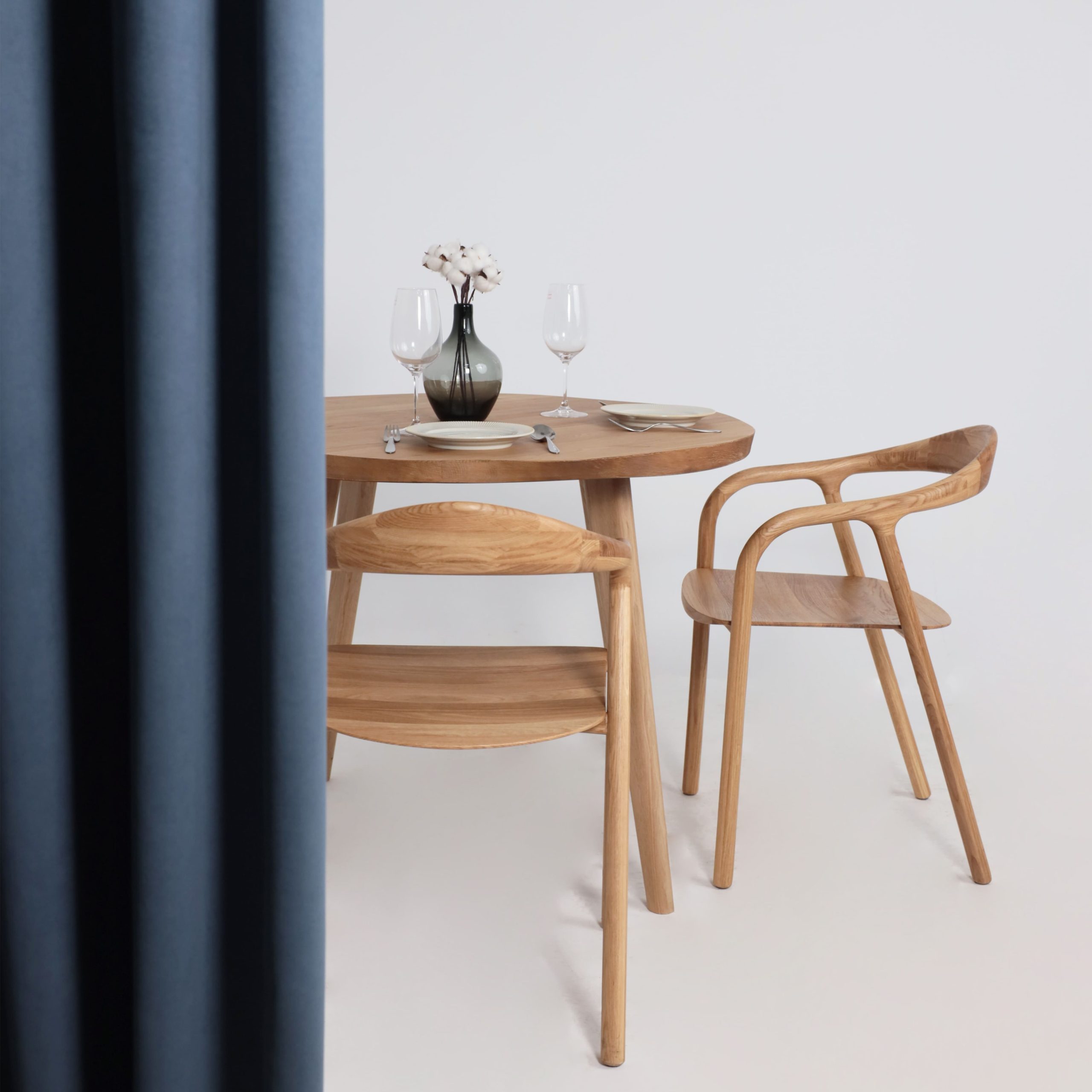 Стол НЕМО, d100*75 дуб натуральный/дуб натуральный (ПР-4 DSW (Т37) (03) КС-60 массив)