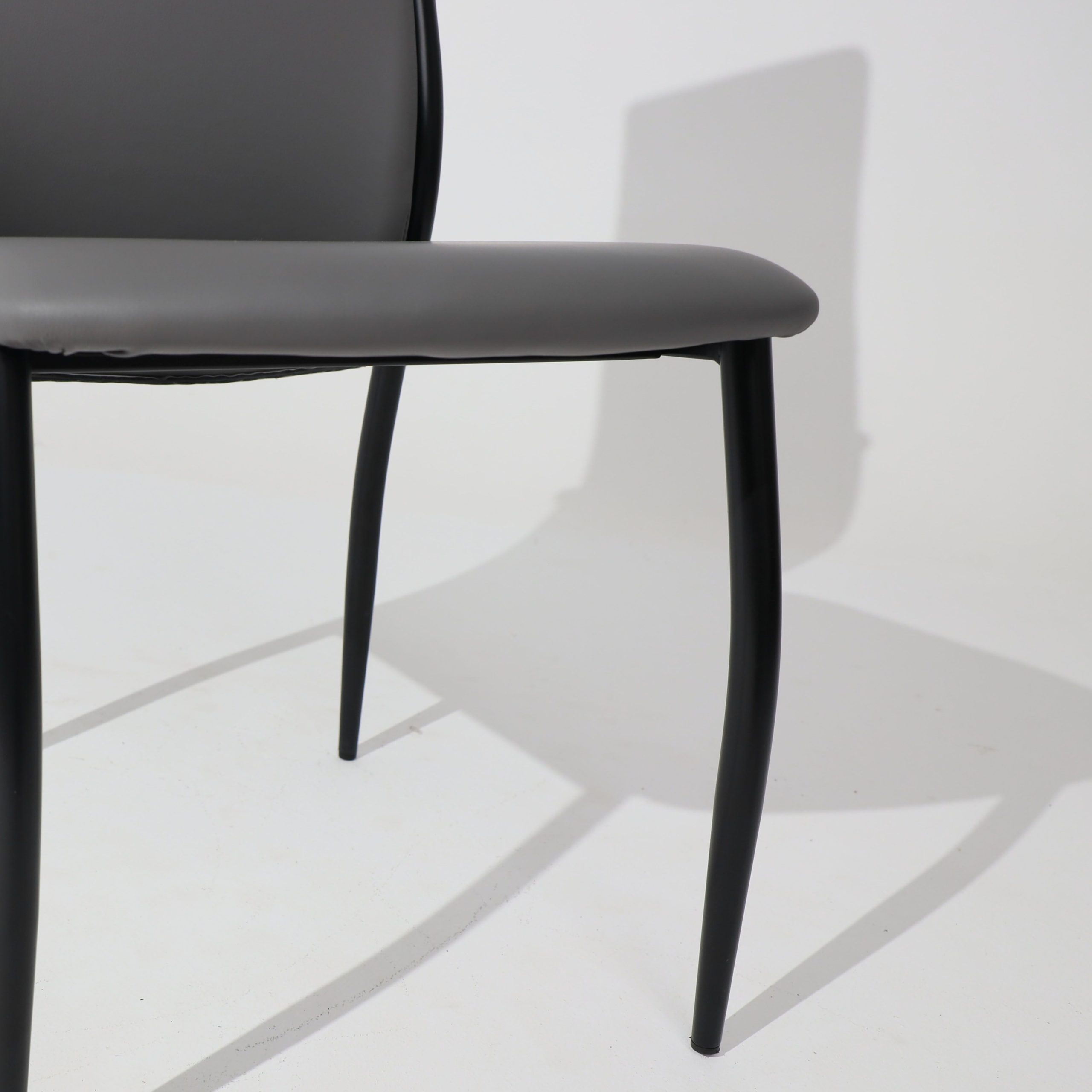 Стул DENVER, экокожа, серый PU 611/черный