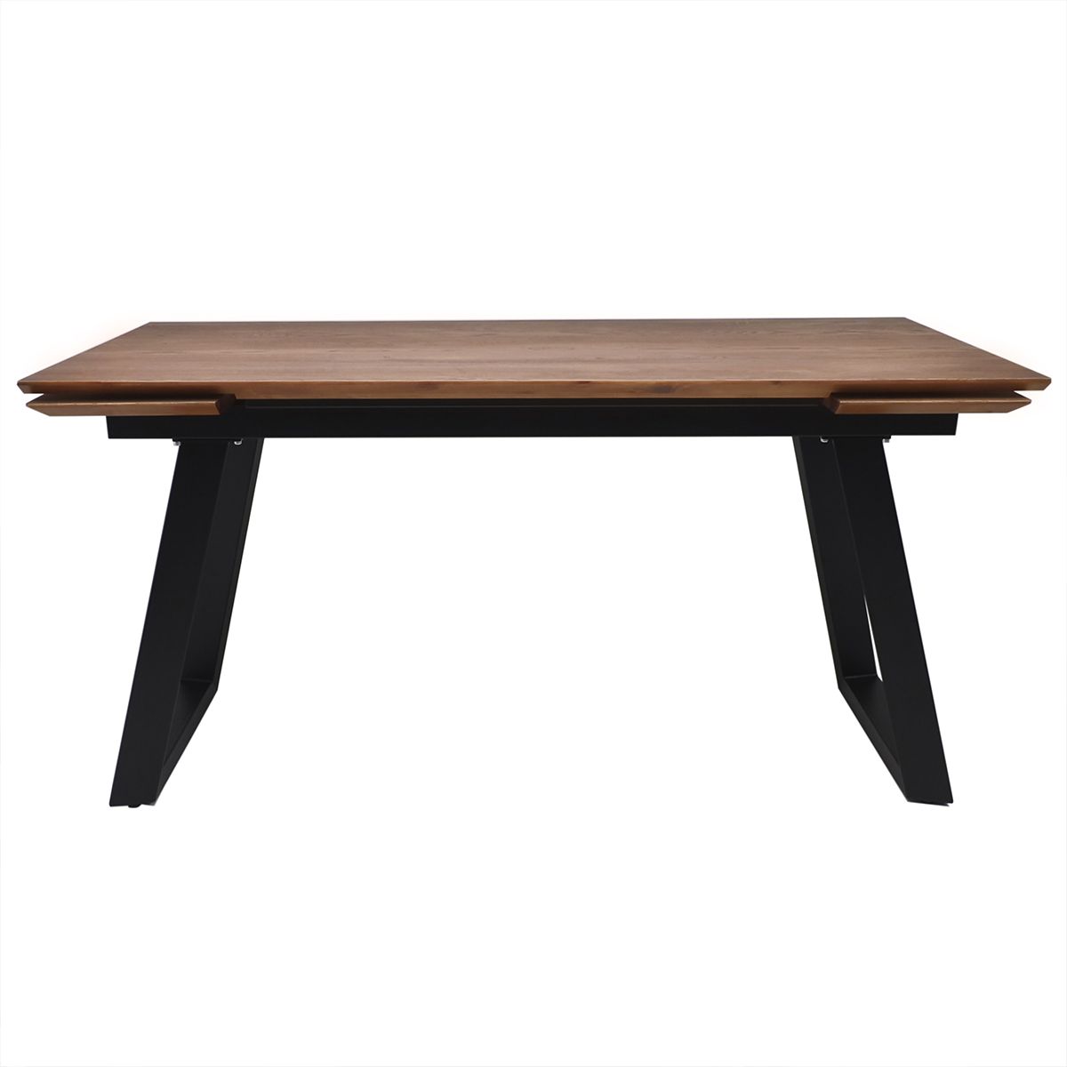 Стол САНГАЙ раздвижной, 160(220)*80*80, дуб мореный/ черный (ПрР-7 DSW (02) ТрН/Р-80)