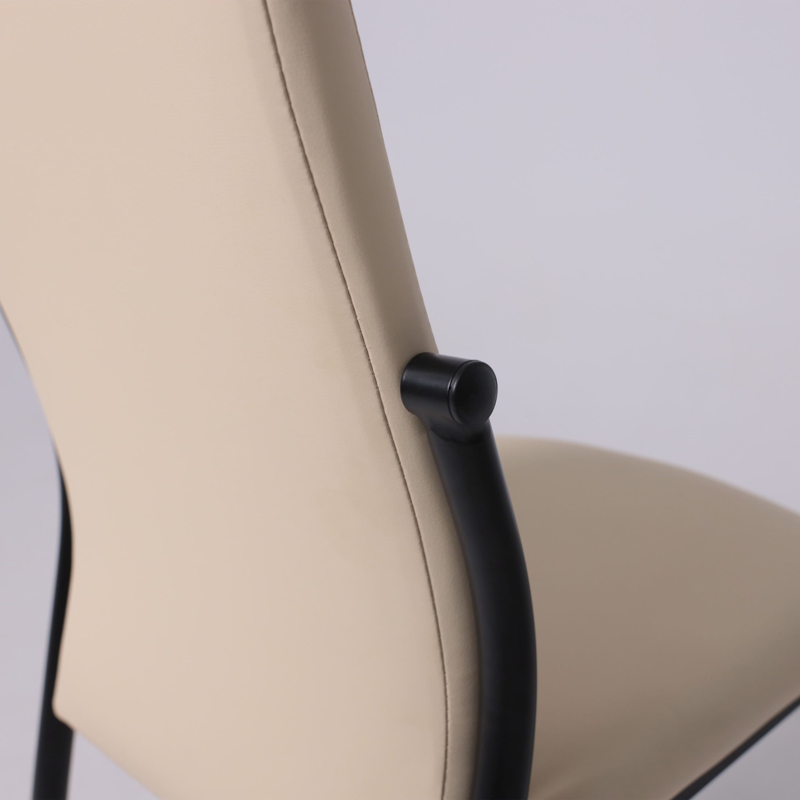 Стул DENVER, экокожа, бежевый TP12/черный