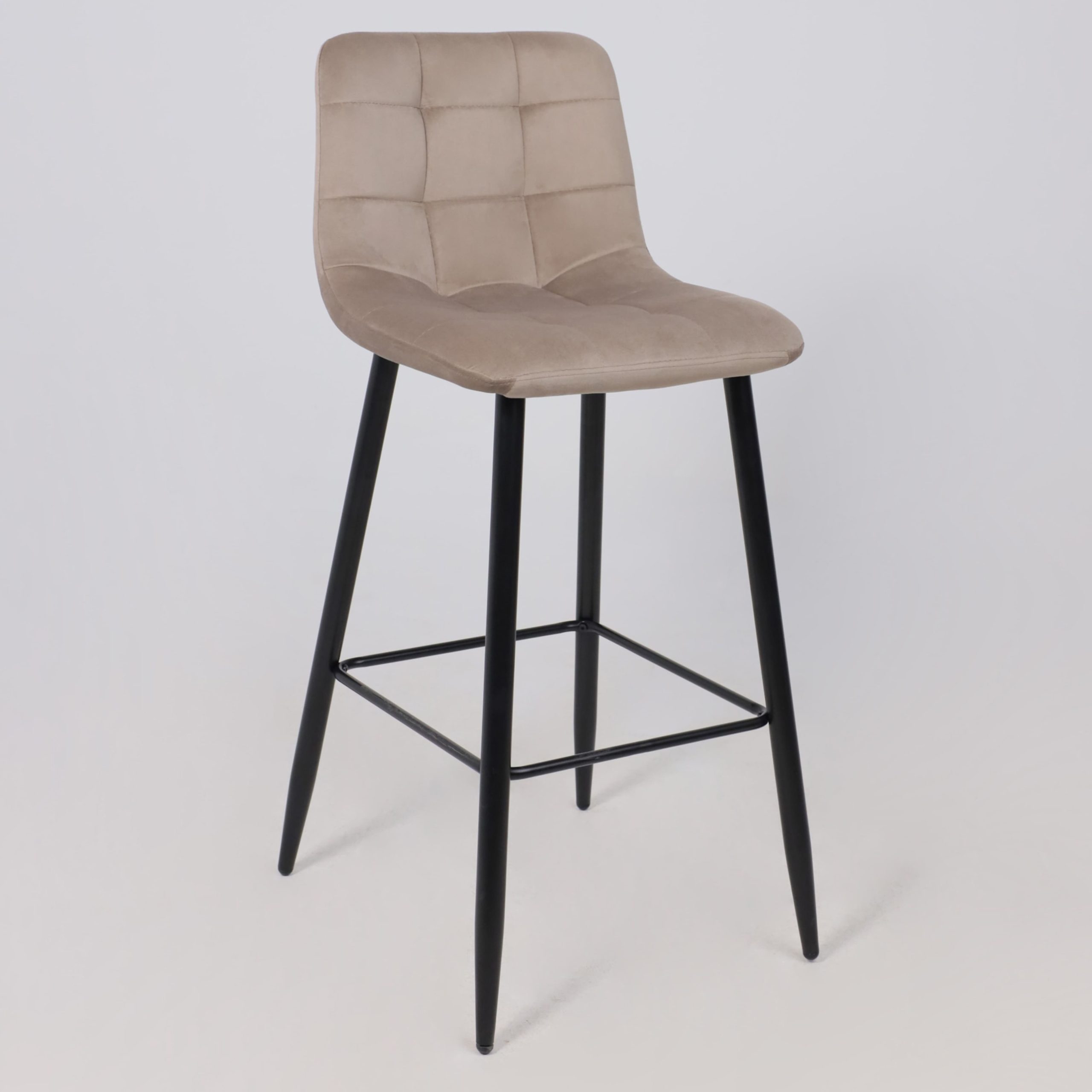 Стул STELLA, барный, бежевый велюр HLR08/черный