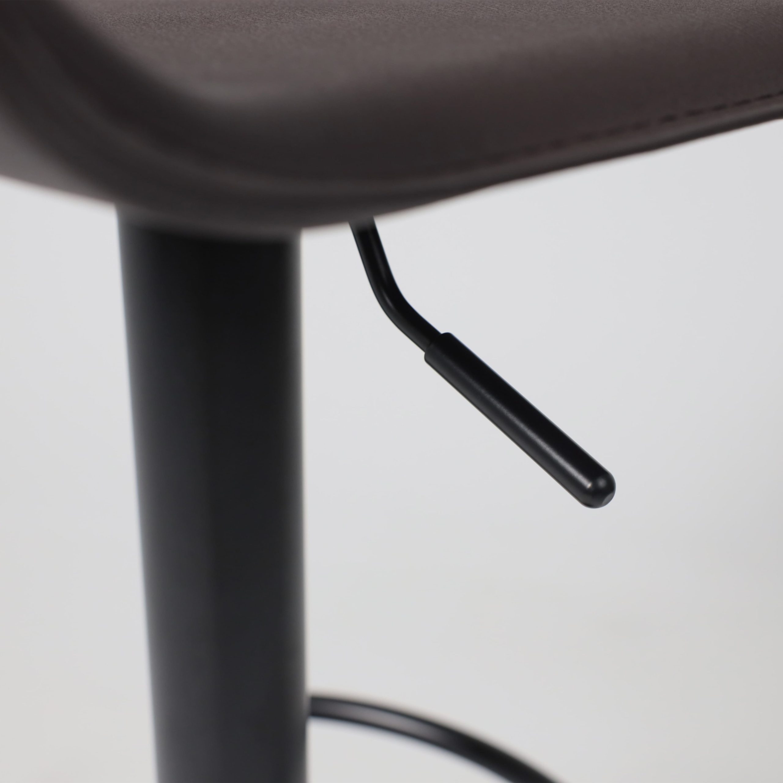 Стул барный SLIM, экокожа коричневый/черный