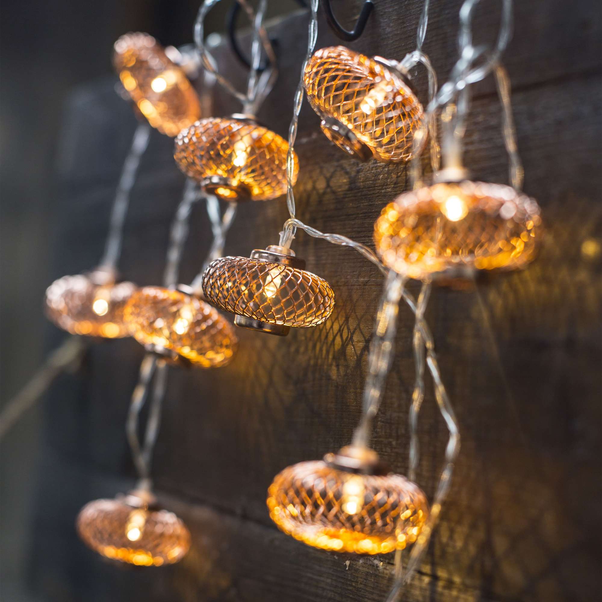 Светодиодная гирлянда AKS тип 3 ( Фонарики 10LED, 1.65м,  2АА )