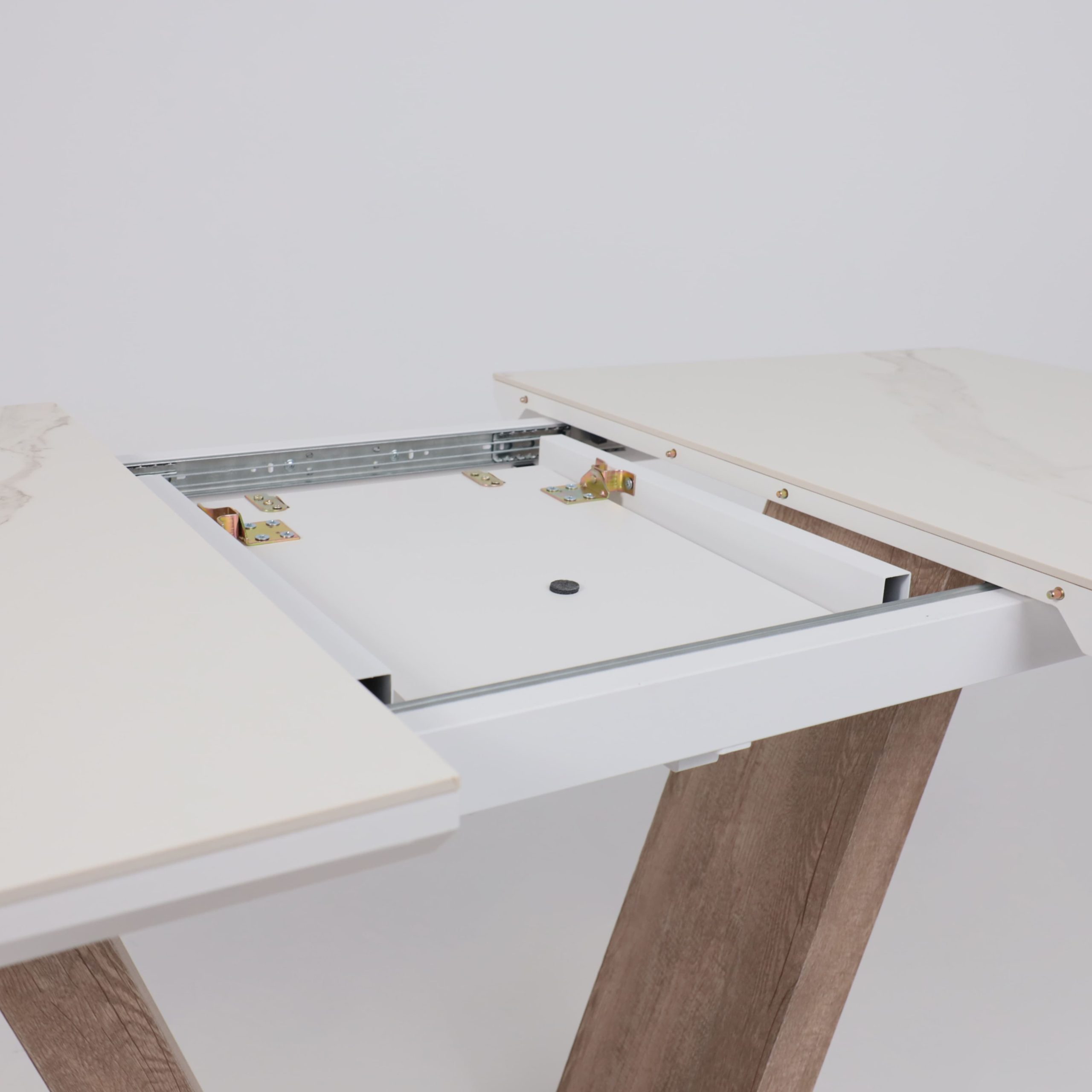 Стол ТОРОНТО, керамика 0 кат. 1400(1715)*800, Камень белый Greys white/Ель умбра