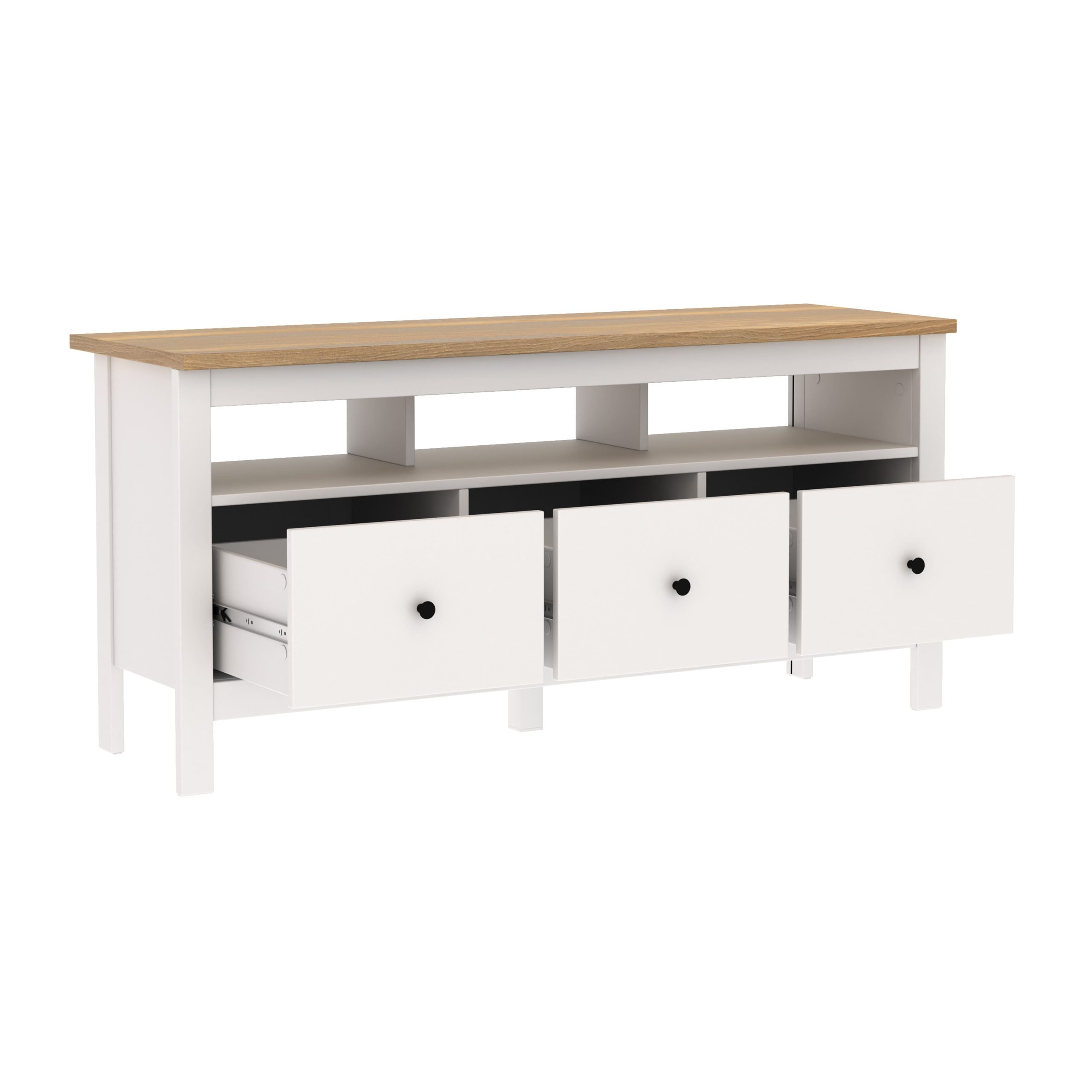 Тумба САГА 3 ящика, белая/ясень (2.08.03.090.14 RU)