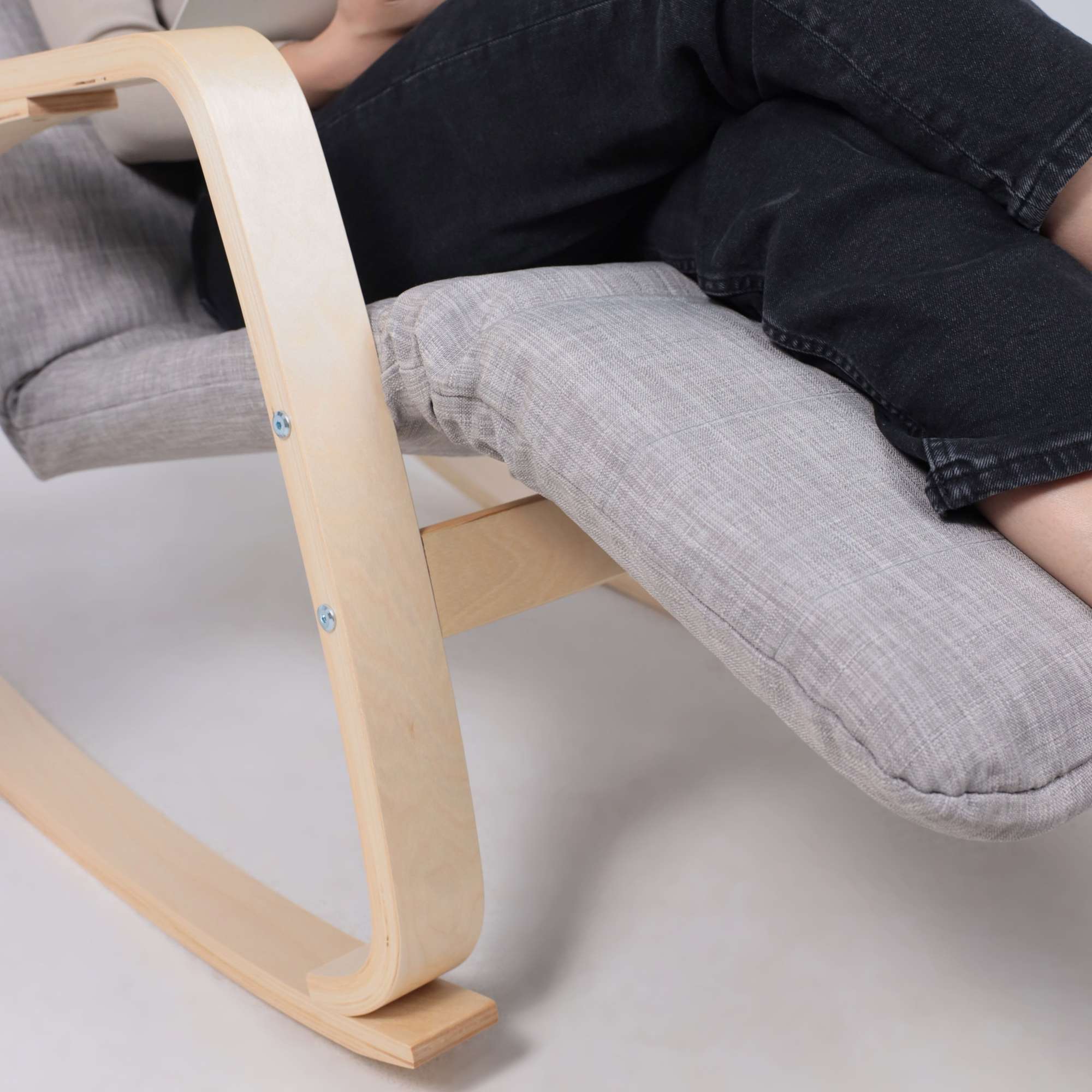 Кресло-качалка SMART, ткань, серый Gray-L